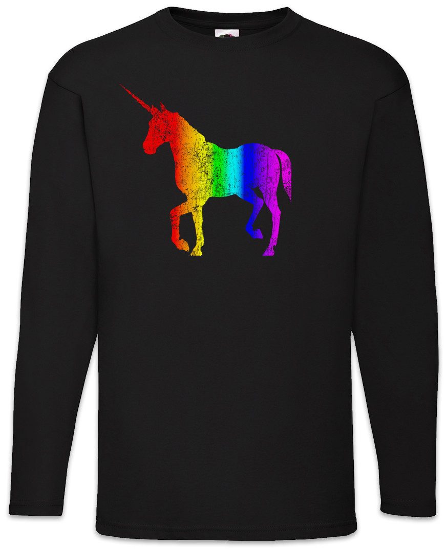 Langarmshirt Unicorn I Langarm T-Shirt Einhorn Rainbow Colors Regenbogen Fairy