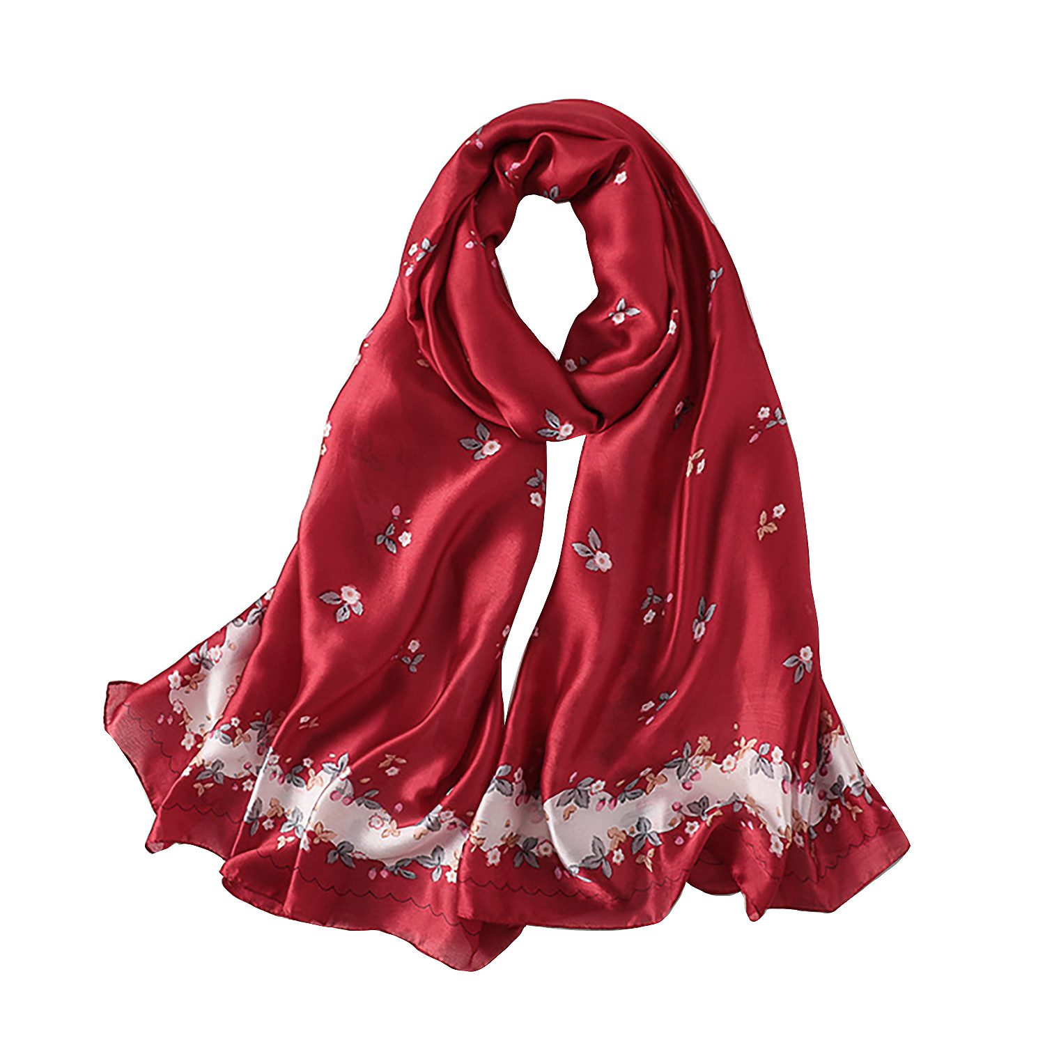 Modetuch Modeschal Schal Schultertuch Stola Damen Trachtentuch Rot Blau Creme