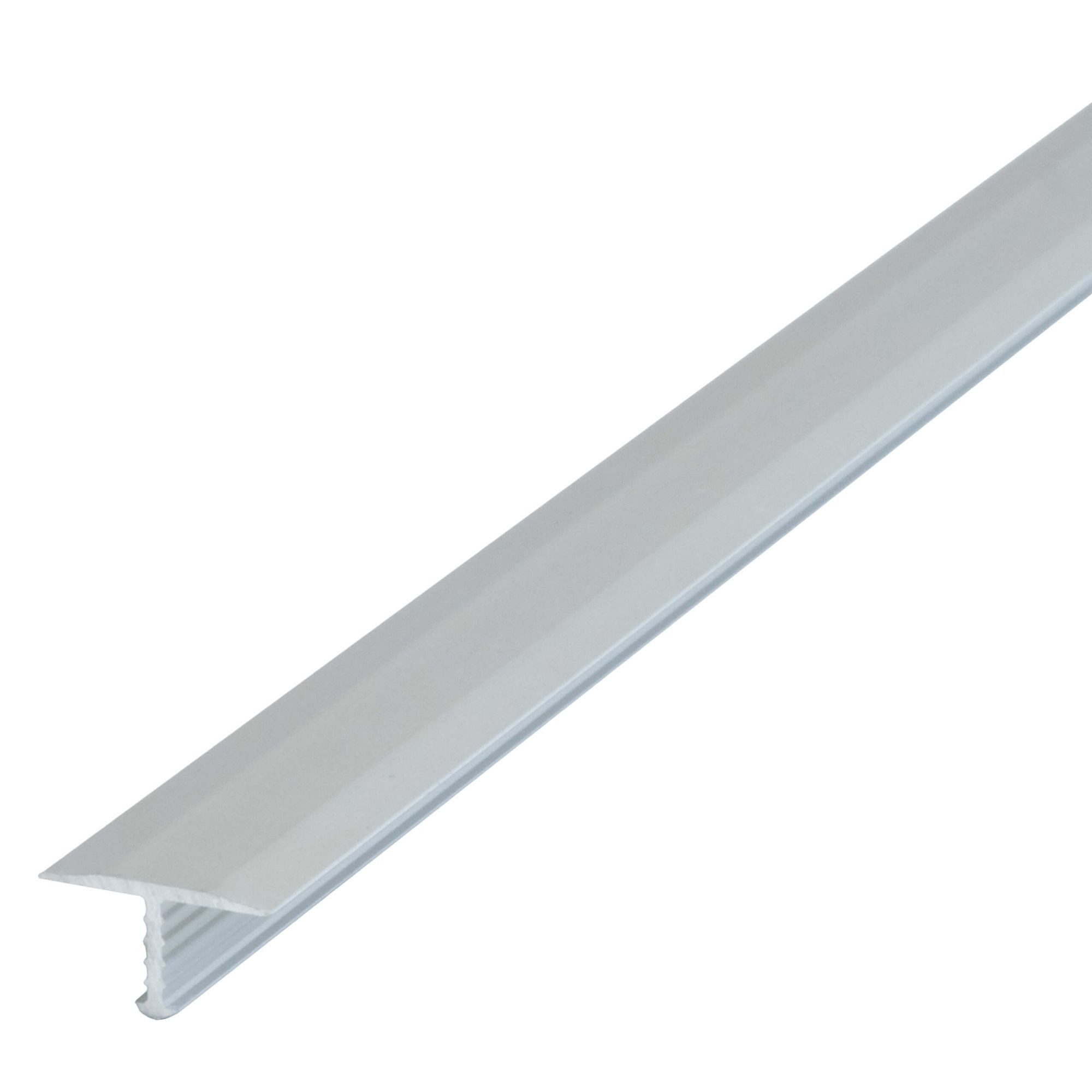 Dalsys Übergangsprofil T-Profil Übergangsprofil aus eloxiertem Aluminium (100 cm x 13 mm, Silber, 1-St), Bodenprofil