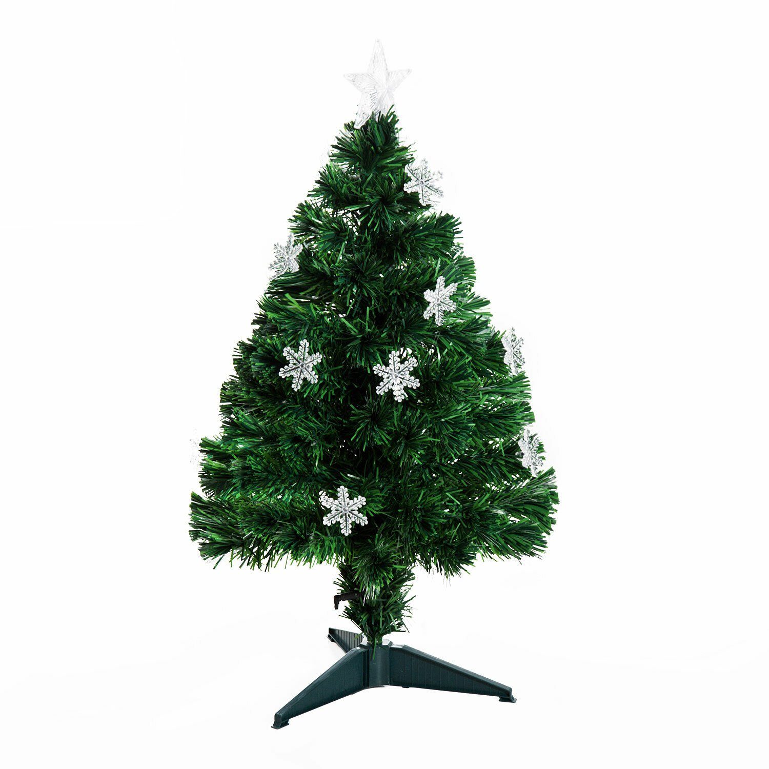 HOMCOM Künstlicher Weihnachtsbaum Weihnachtsbaum mit 12 LED-Lichter, 45 