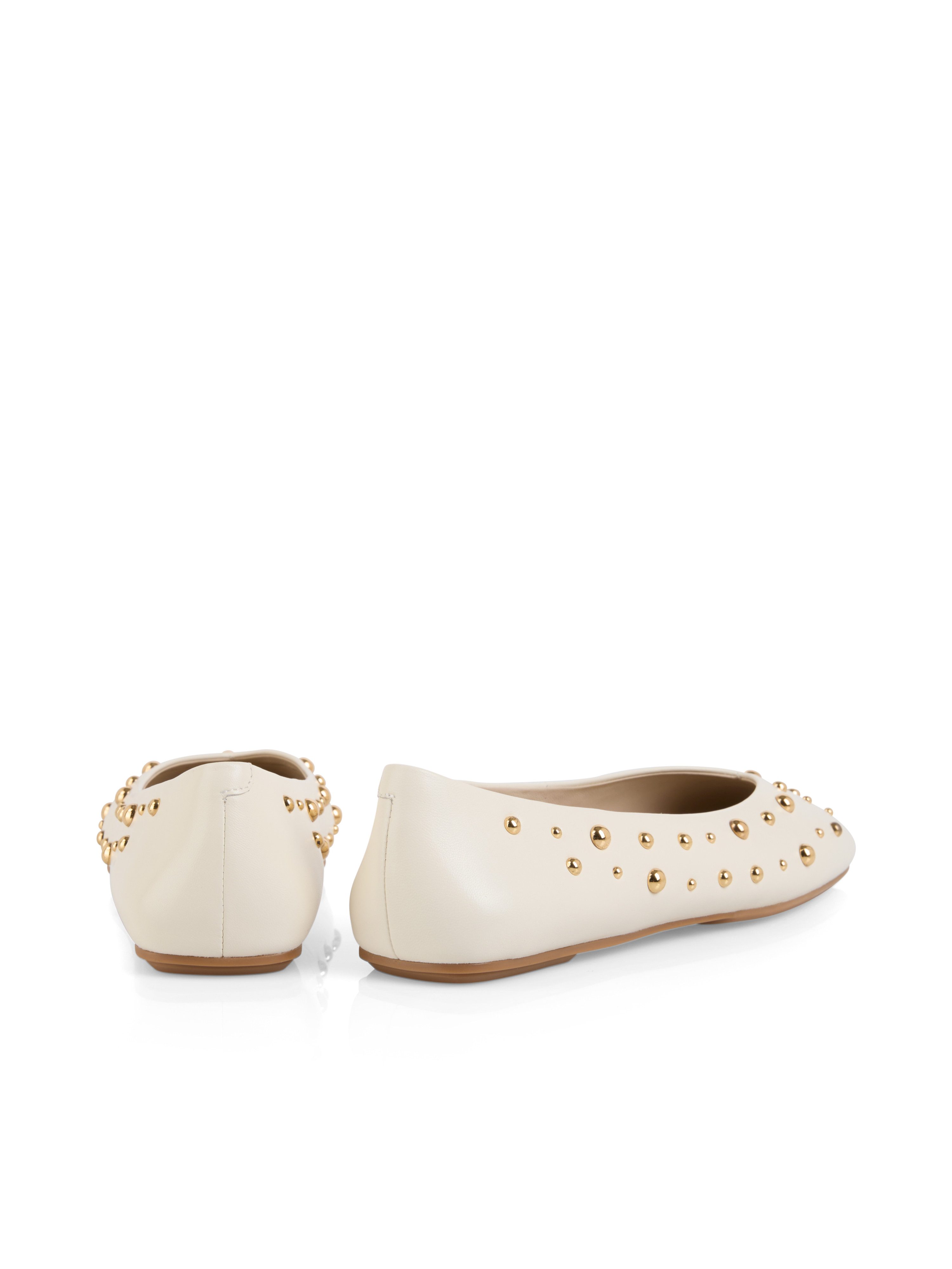 Marc Cain Collections Ballerina Flats, Slipper, Schlupfschuh mit glänzenden Nieten verziert