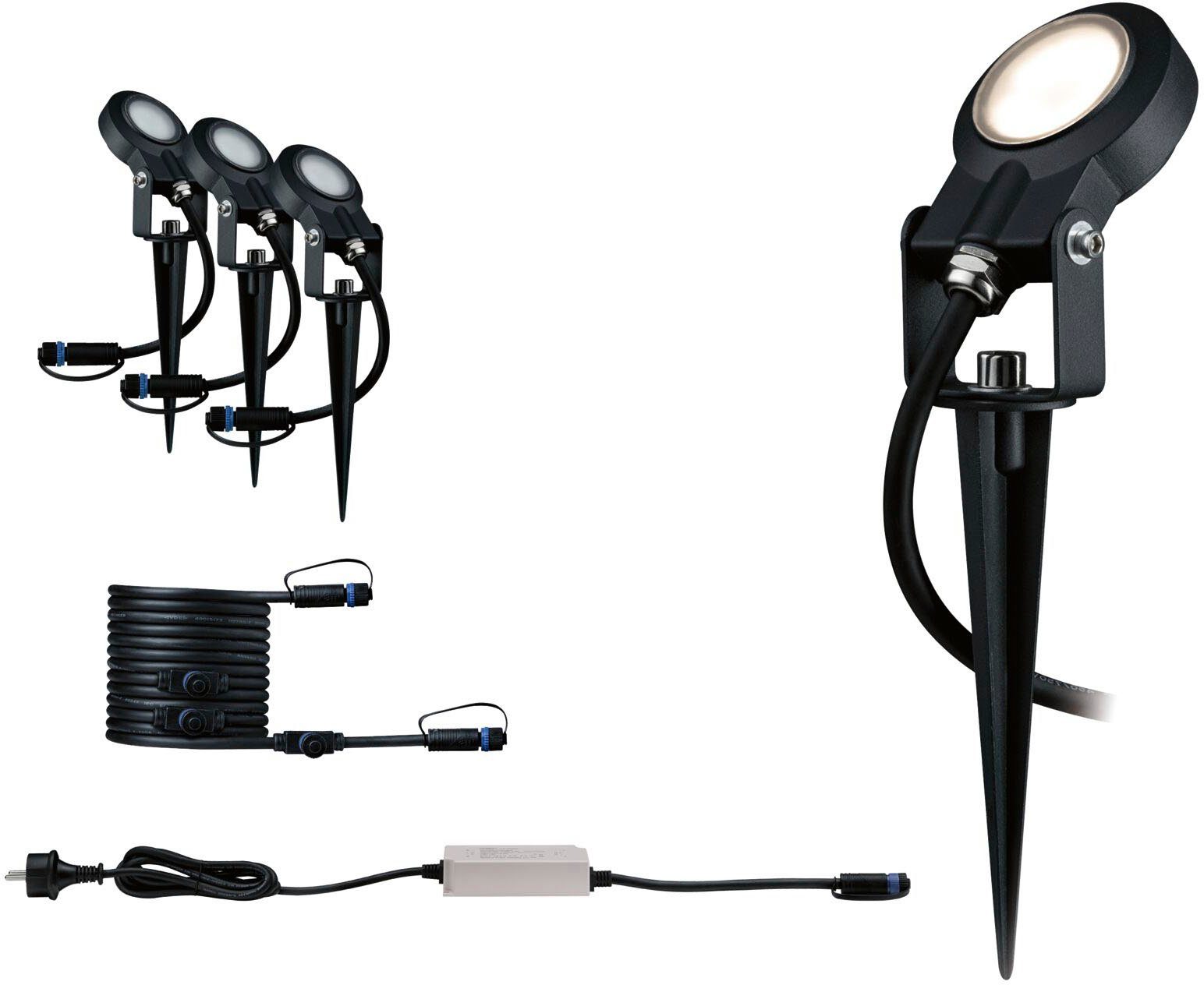 Paulmann LED Gartenstrahler Plug LED Plug Warmweiß, Shine, IP67, fest 3000K integriert, Shine, & LED-Modul, &