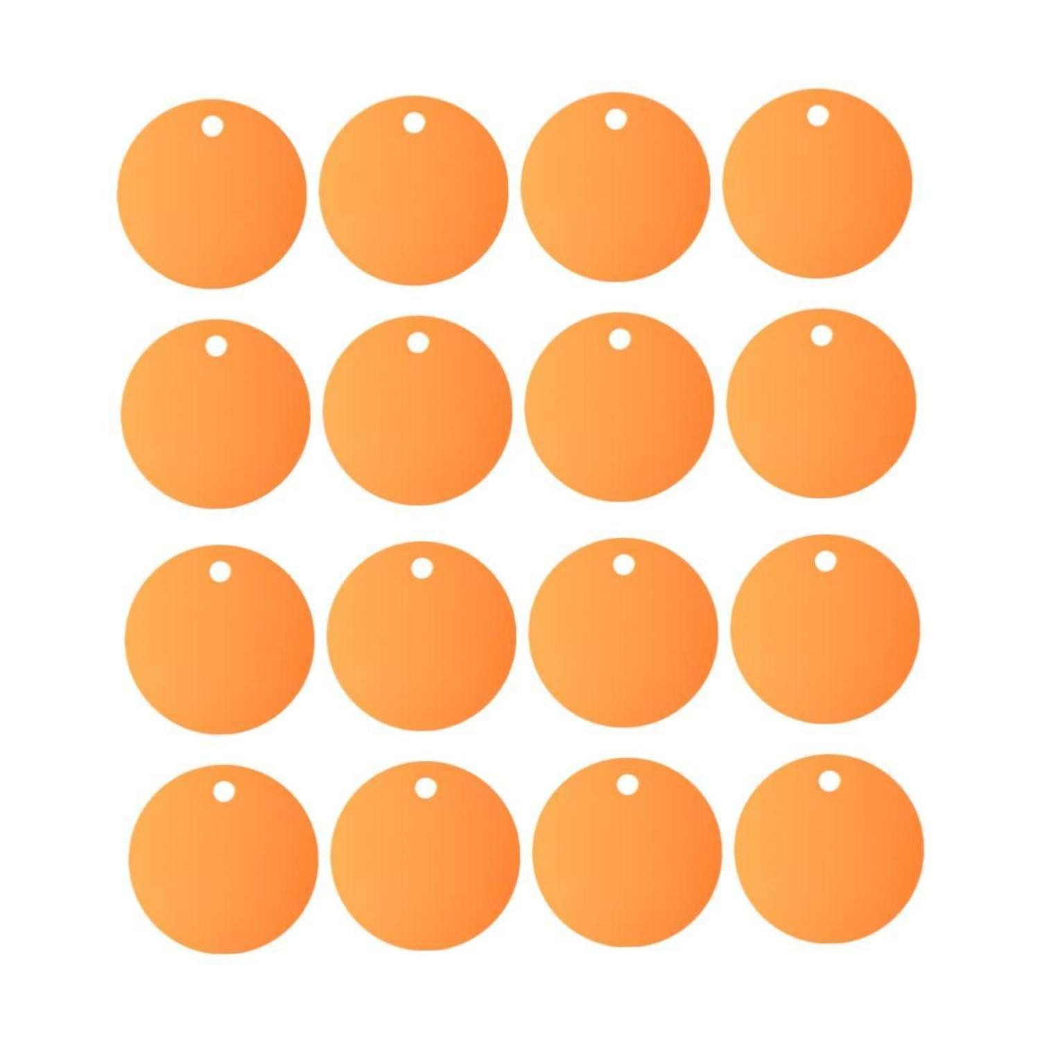 LuxusKollektion Dog Tag Anhänger 25x Leeres Haustier-ID-Tag Orange 3,5x3,5cm Aluminium