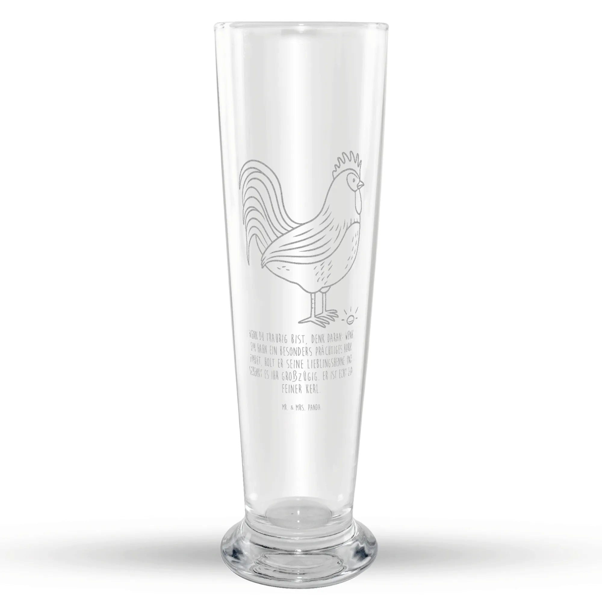 Mr. & Mrs. Panda Bierglas Hahn Korn, Weizenglas, Transparent, Bauernhof, Weizenbierglas, Landwi, Premium Glas, Weizenbier Glas Weizenbierglas Weizenglas
