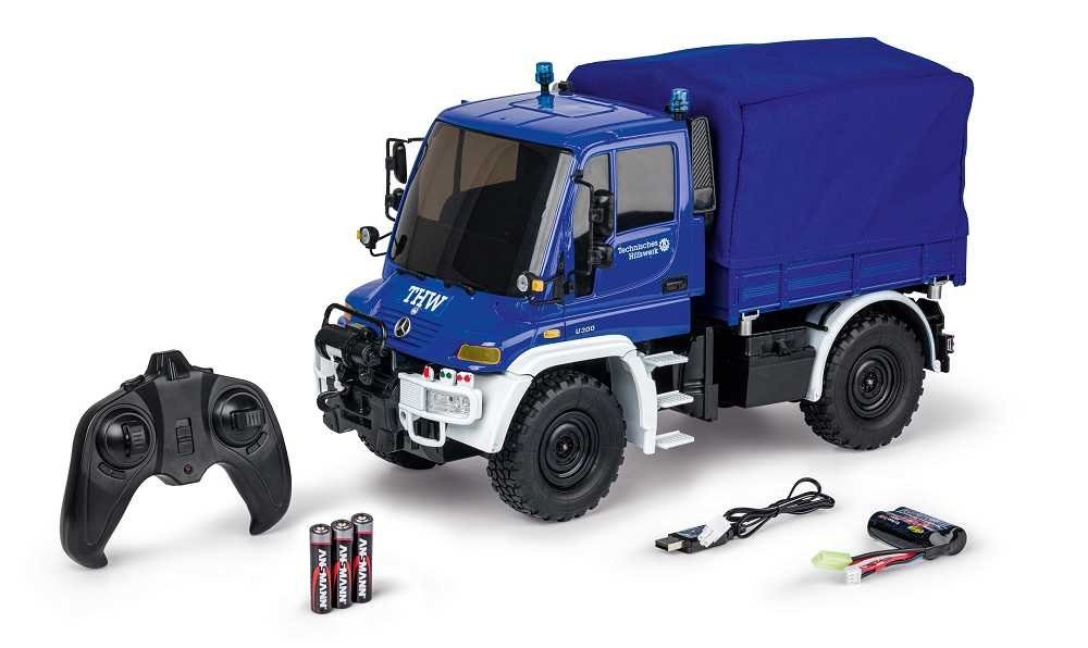 Carson RC 1:12 MB Unimog U300 THW 2,4 Ghz 100% RTR RC-Ladegerät