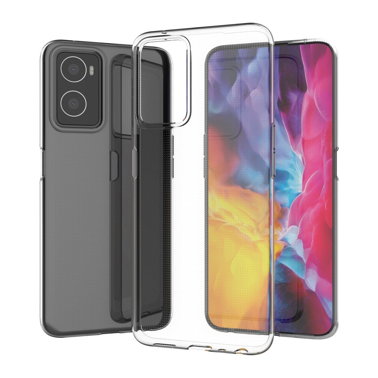 cofi1453 Handyhülle Silikon Hülle Basic für Realme 9i Transparent 6,6 Zoll, Case Cover Schutzhülle Bumper