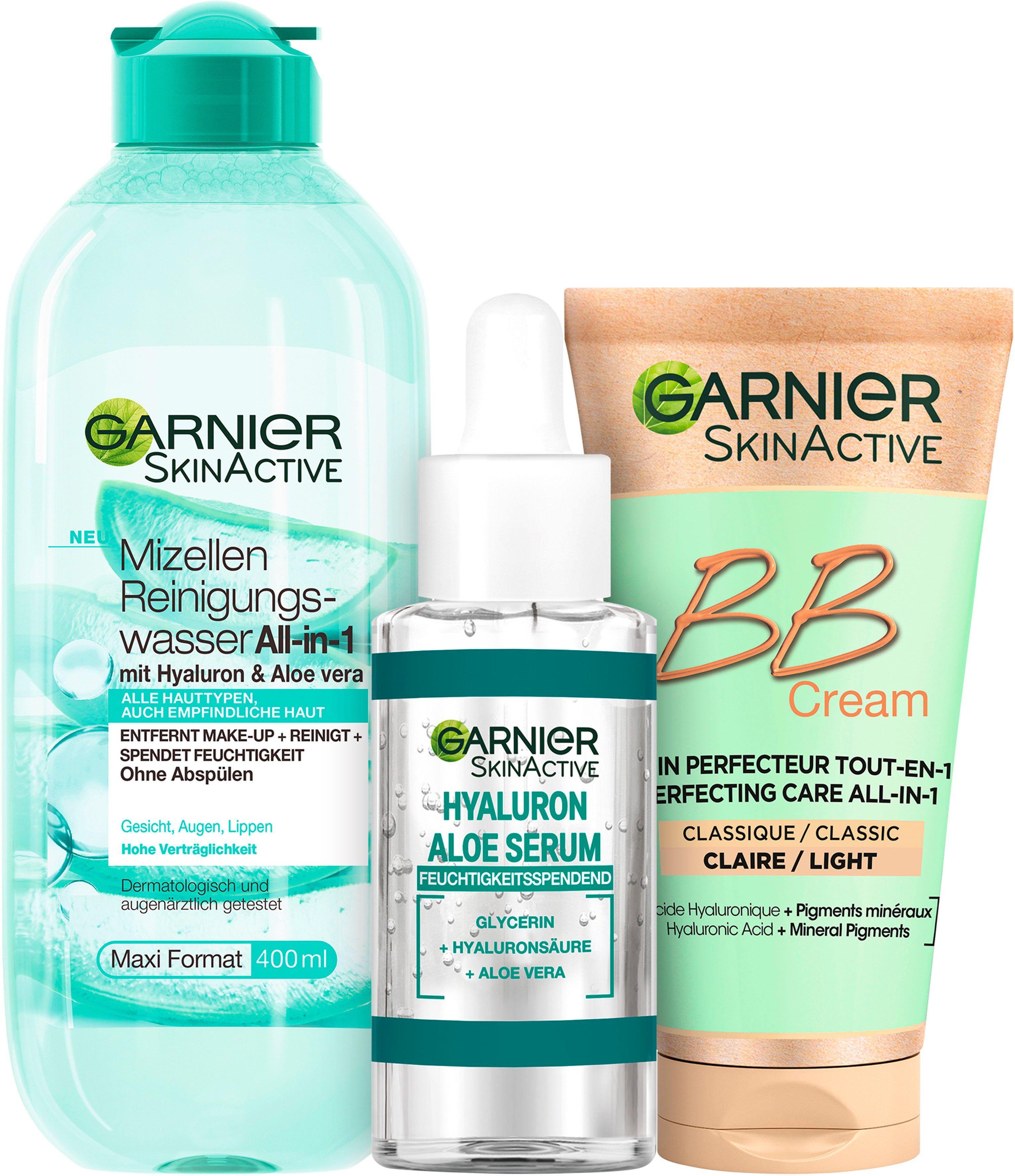 Der frühe Vogel fängt den Wurm GARNIER Pflege-Set und Cream BB Coffret Aloe