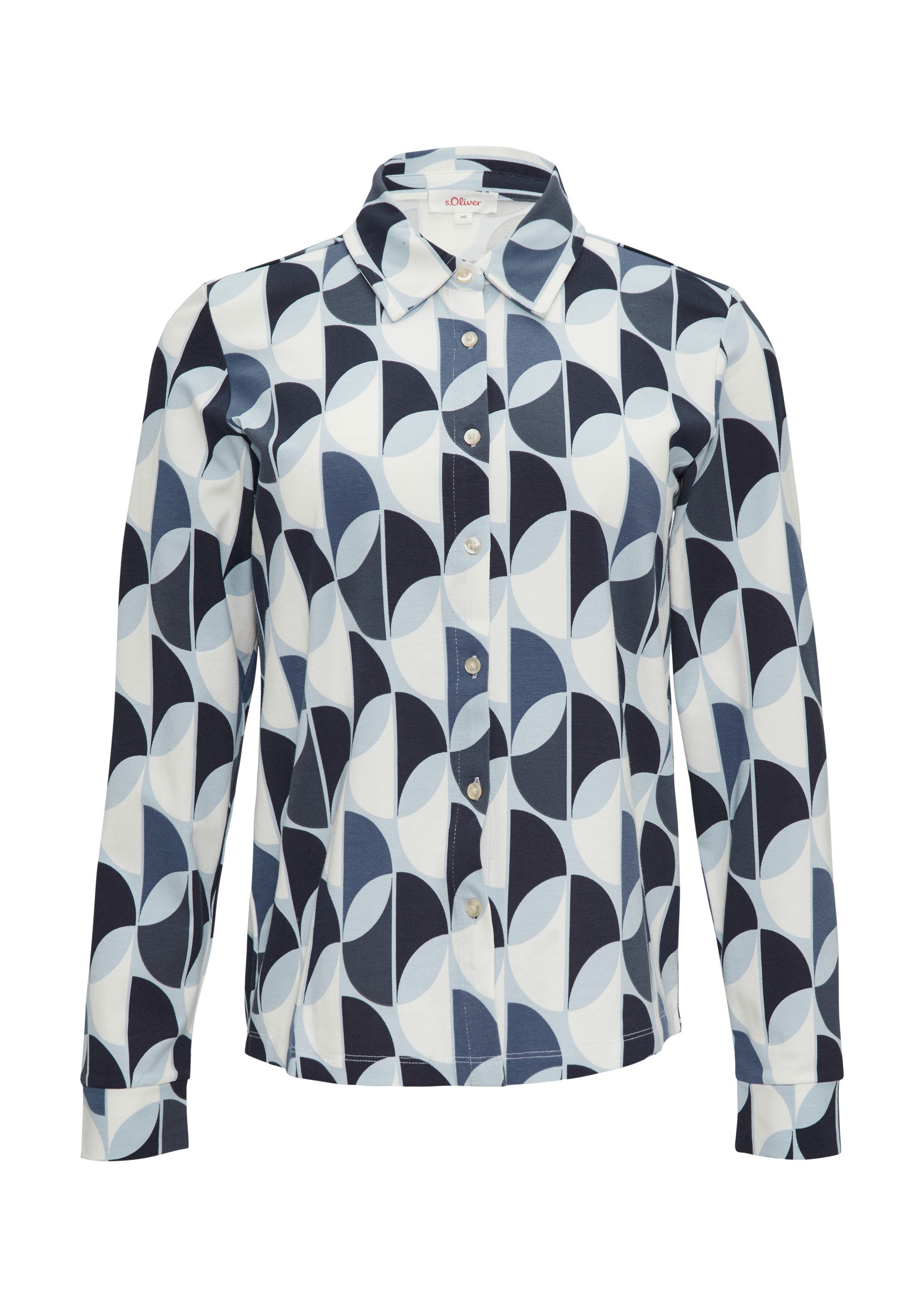 s.Oliver Langarmbluse T-Shirt Elastische Hemdbluse aus günstig online kaufen