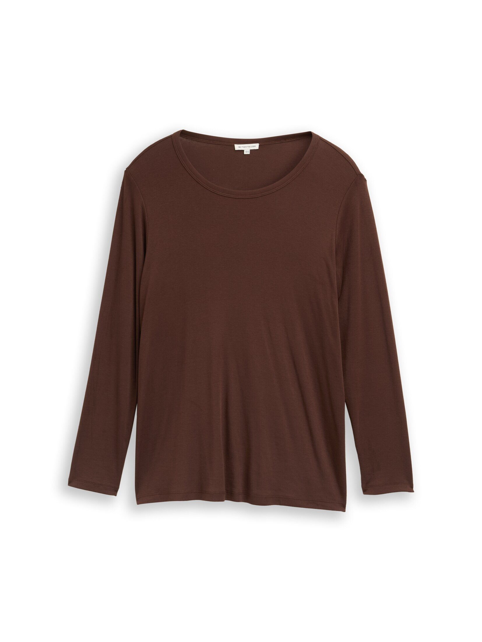 TOM TAILOR PLUS Langarmshirt T-Shirt Plus Size - Basic Slim Fit Langarmshir günstig online kaufen