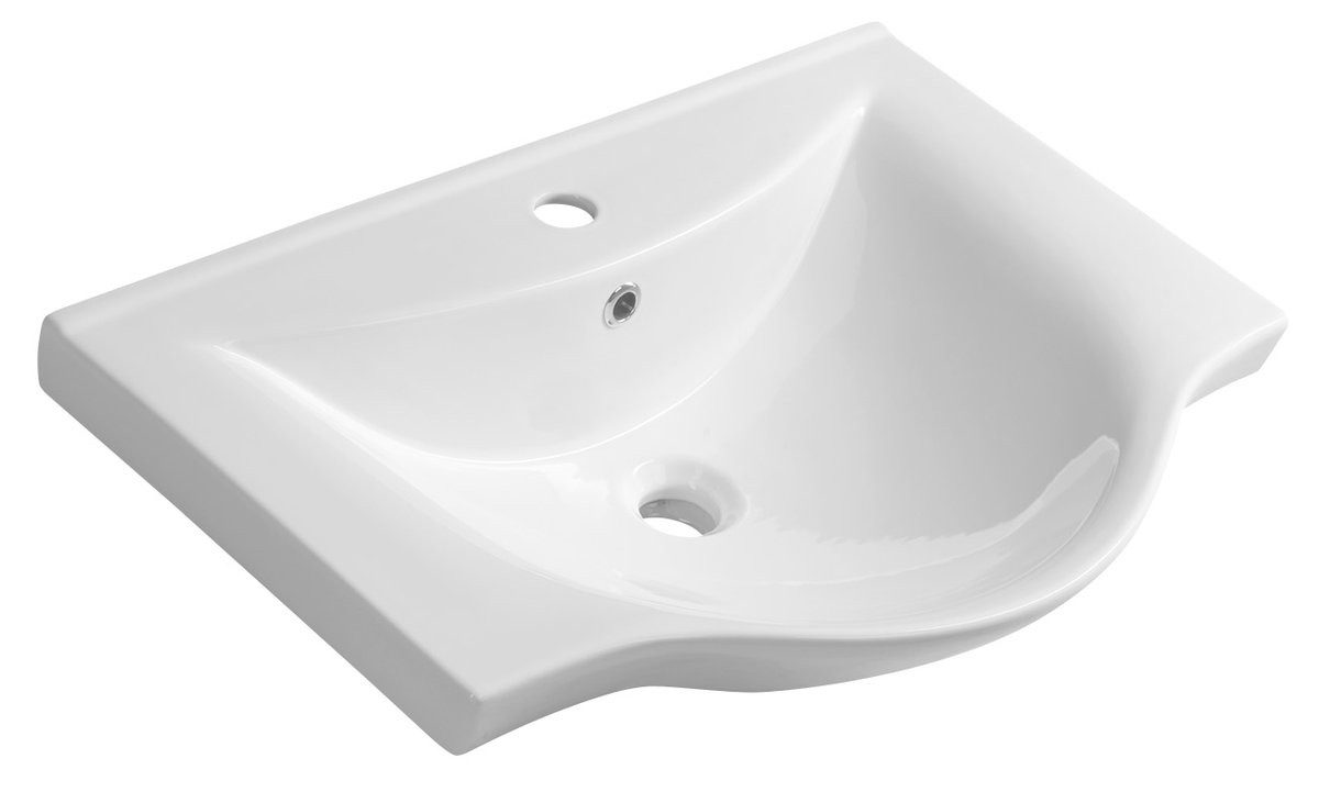 Aqualine Waschtisch ZARA 65 Keramik-Waschtisch 64,5x46cm, weiß, Aqualine-10065