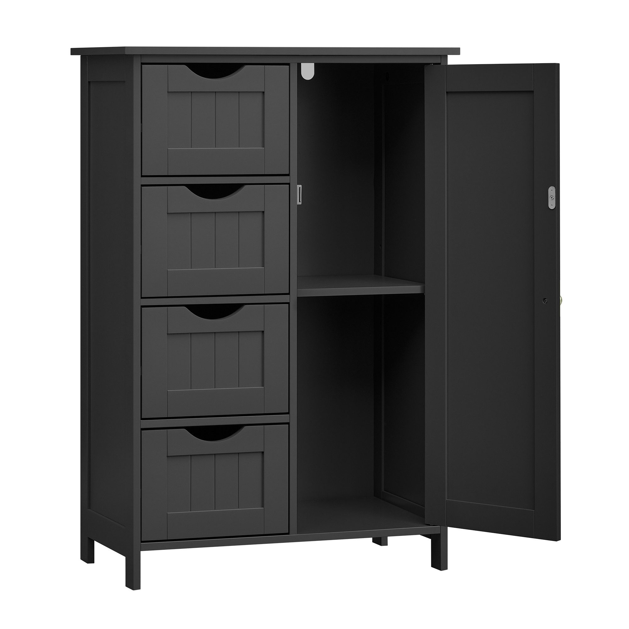 VASAGLE Badmöbel-Set Badezimmerschrank, 4 Schubladen, verstellbare günstig online kaufen