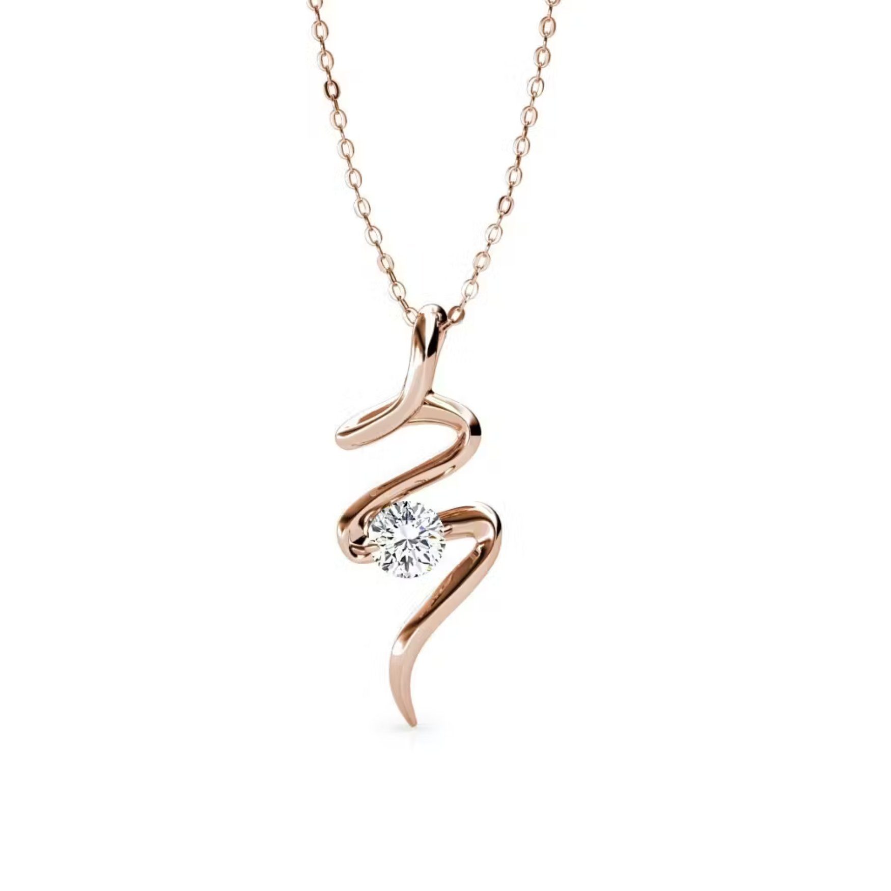Ella Eisvogel Schmuckset Roségold Set Spiral mit österreichischem Kristall
