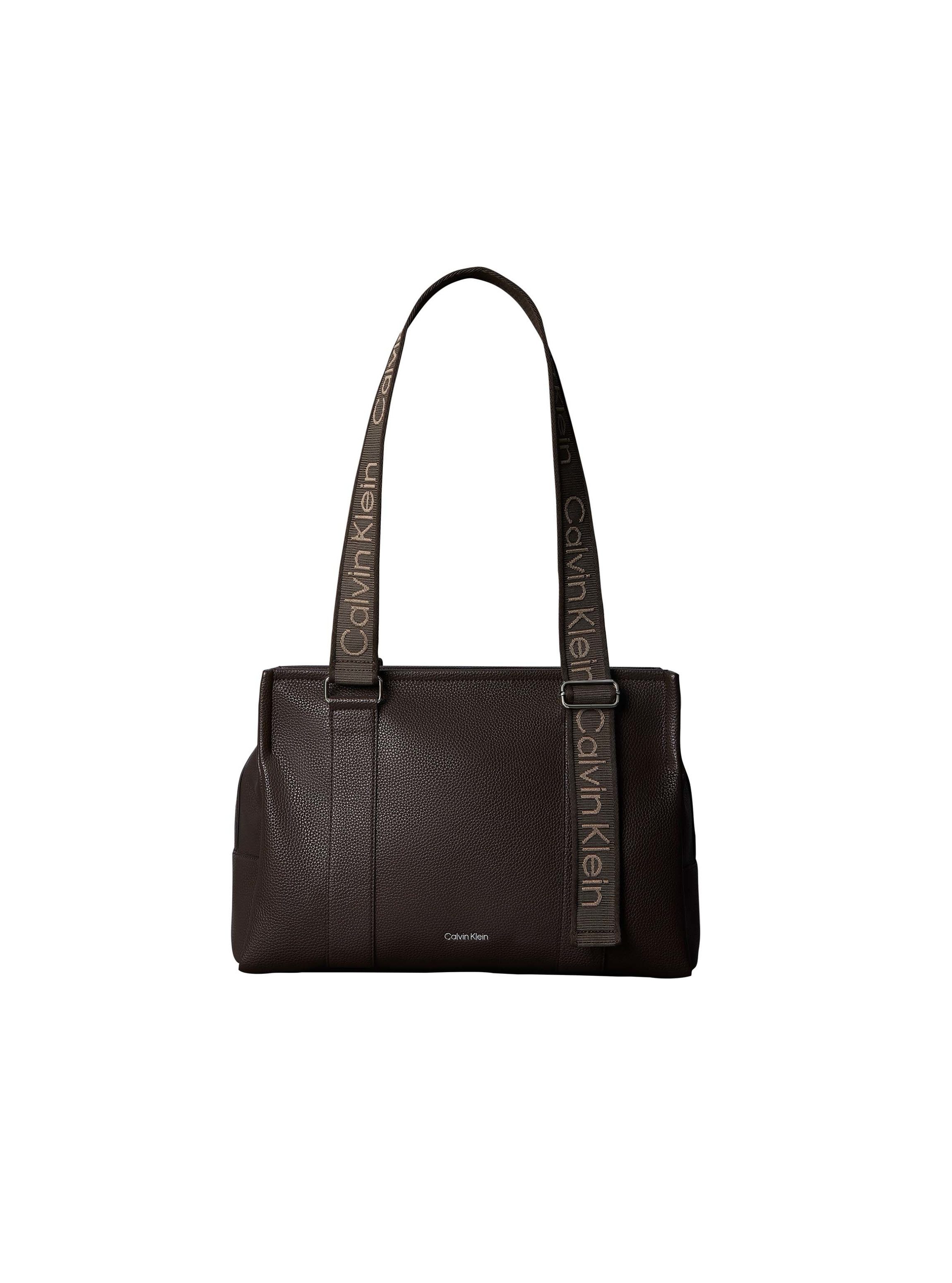 Calvin Klein Tragetasche WEBBING ADJ STRAP TOTE, große Tote Bag, Schultertasche mit Logoschriftzügen
