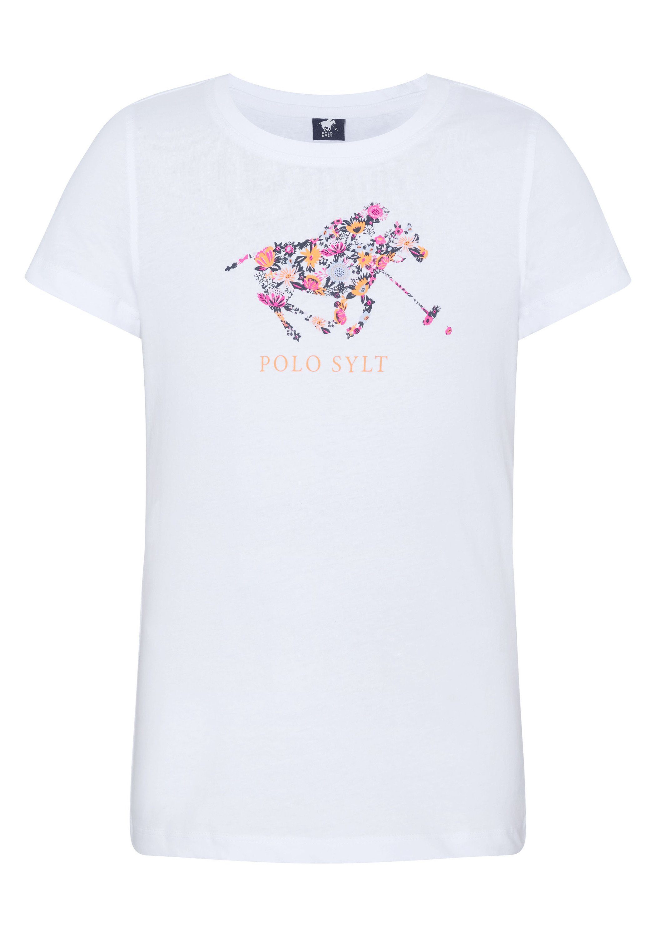 Polo Sylt Print-Shirt aus weichem Jersey 11-0601 Bright White