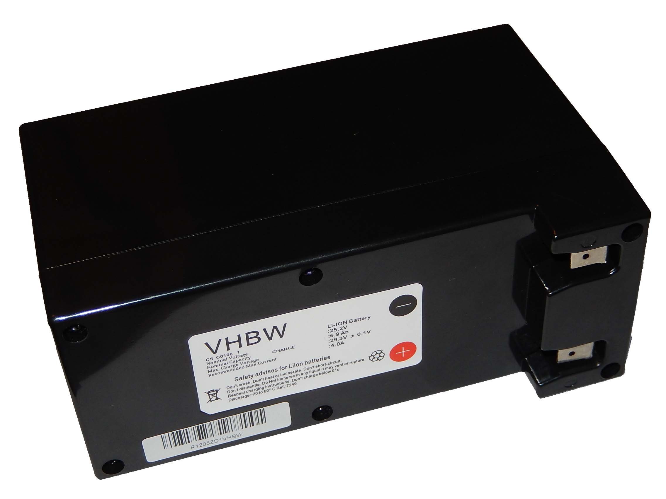 vhbw Akku passend für Kompatibel mit Wiper R Xe, Runner Xp Heimwerker, Wetterstationen Akku Rasenmäher (6900mAh, 25,2V, Li-Ion) 6900 mAh