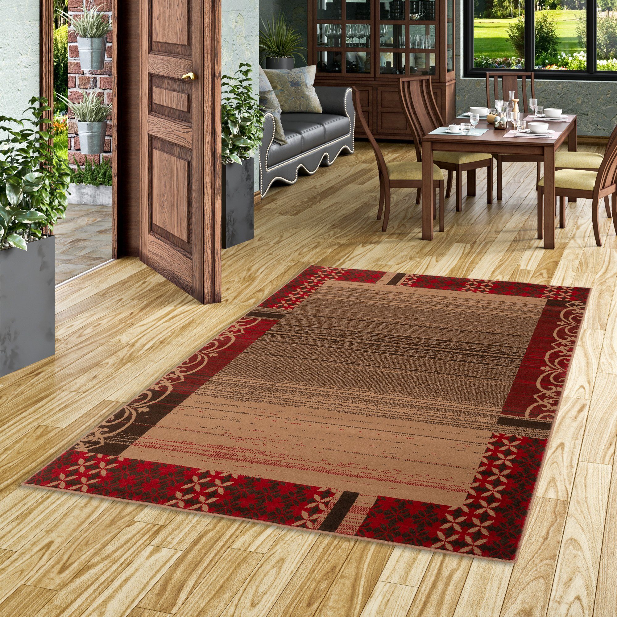 Designteppich Designer Teppich Samba Modern Bordüre