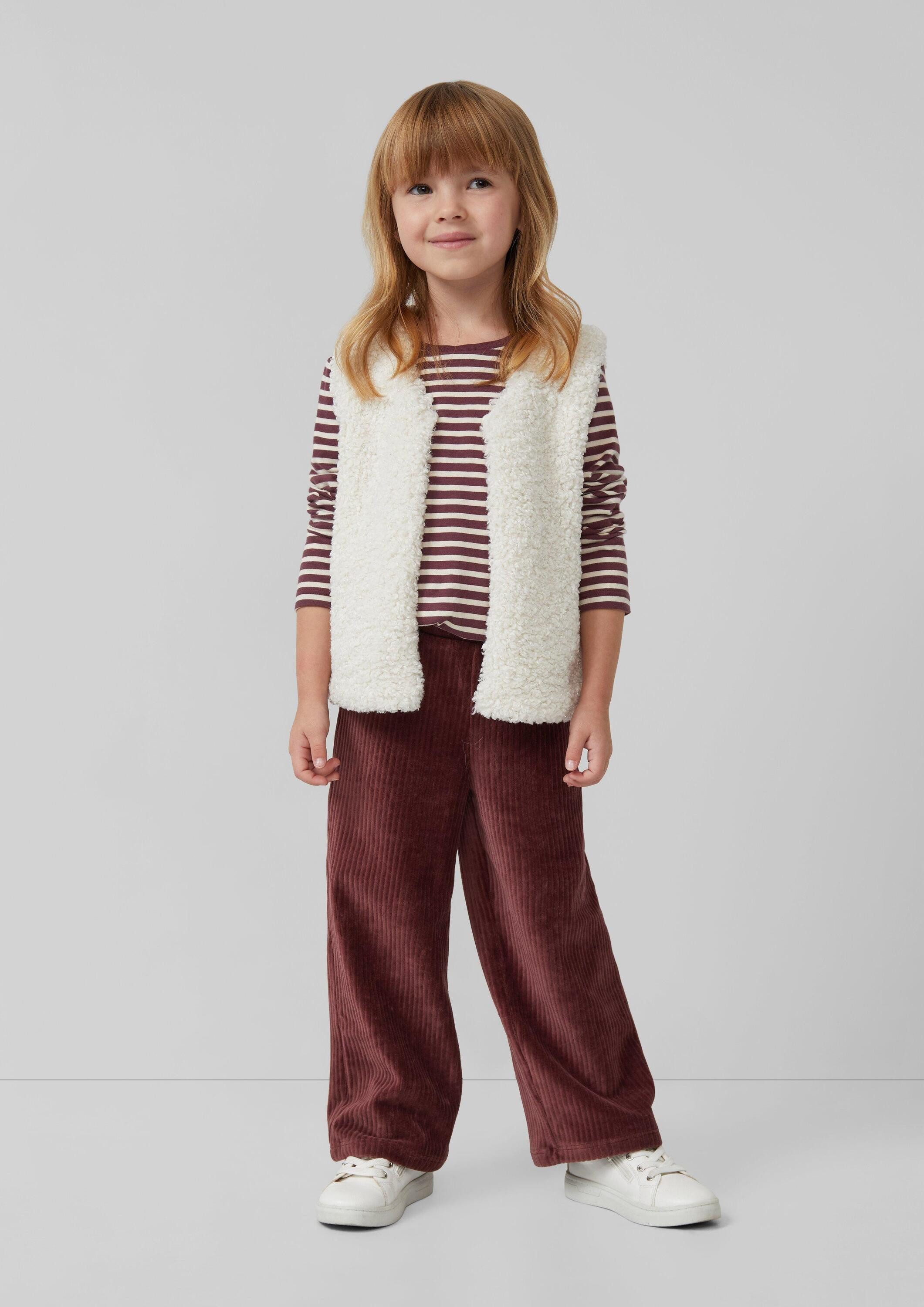 s.Oliver Funktionsweste Indoor-Weste Weste aus Teddy-Plüsch mit Glitzereffekt