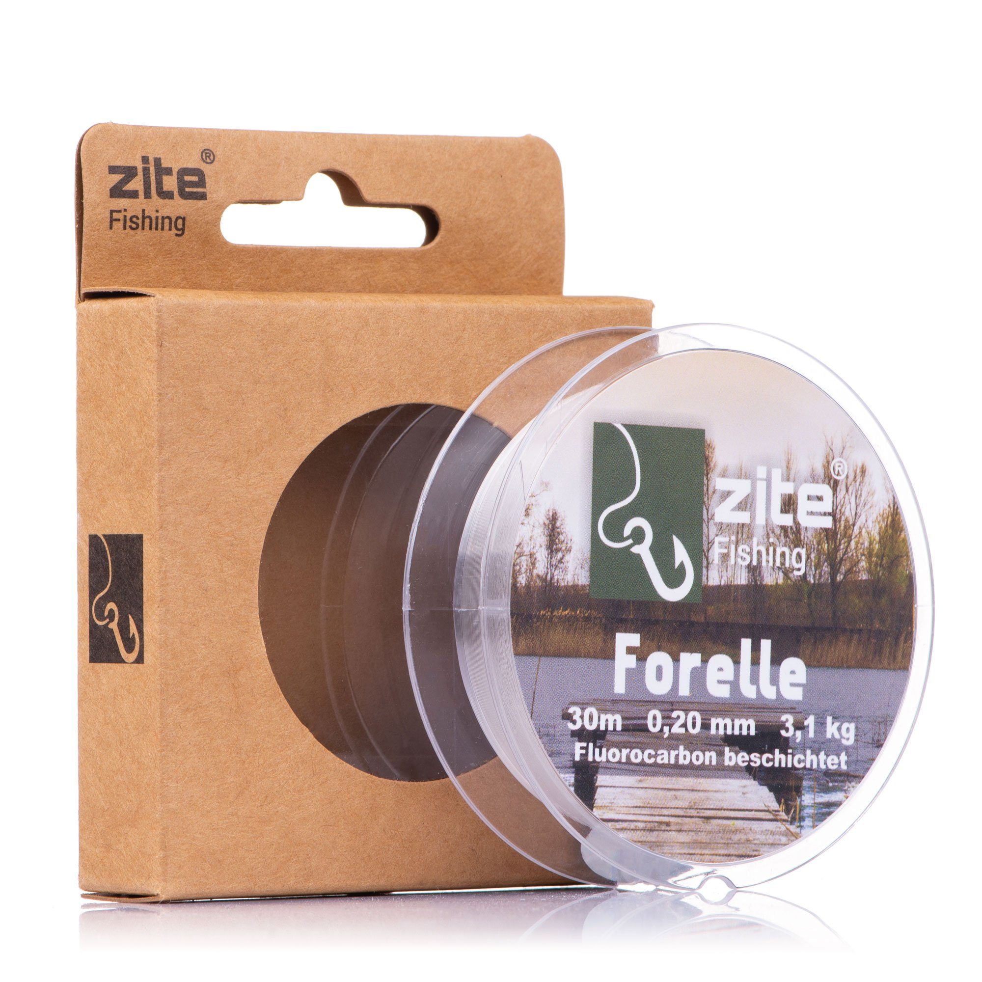 Zite Angelschnur Beschichtete Fluorocarbon-Angelschnur 30m - Ultra Light&Spoons Fischen
