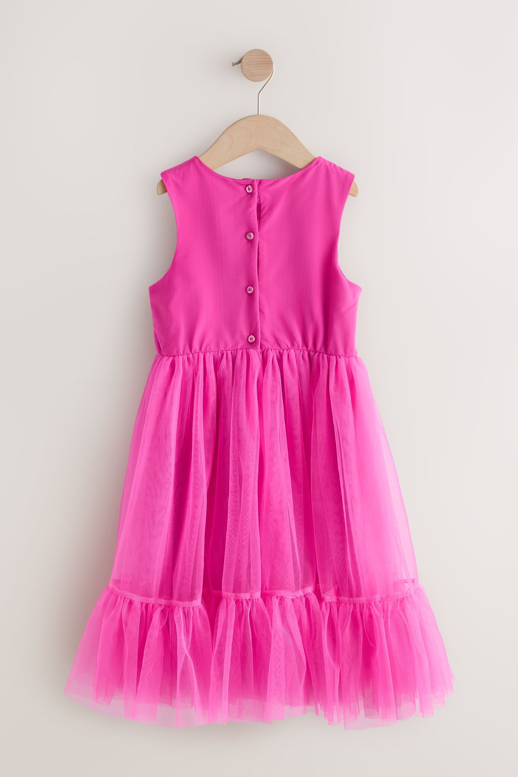 Next Partykleid Mesh-Kleid mit Blumen für besondere Anlässe (1-tlg)