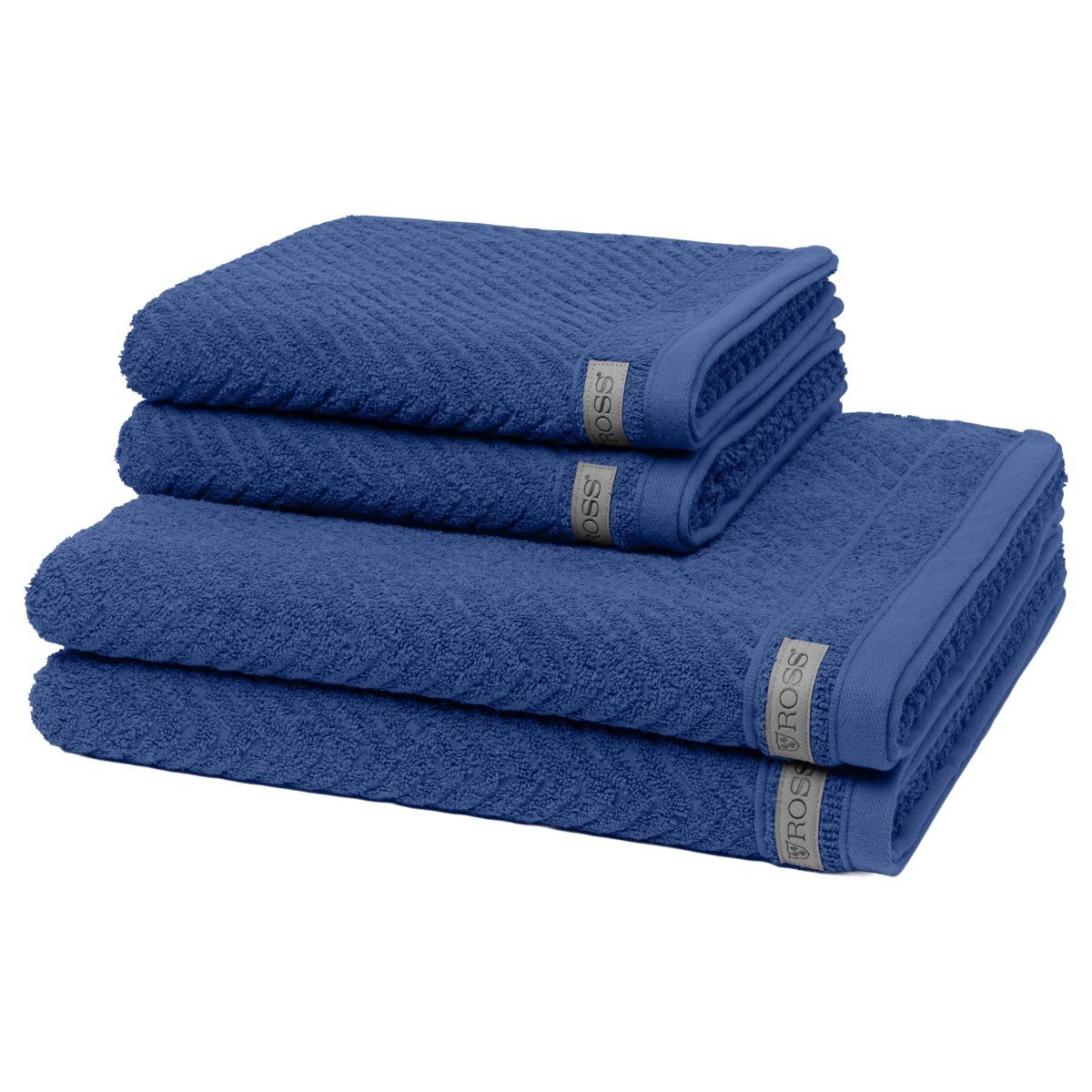 ROSS Handtuch Set Smart, Frottee (Spar-Set, 4-St), 2 X Handtuch 2 X Duschtuch im Set - Baumwolle - Saugstark