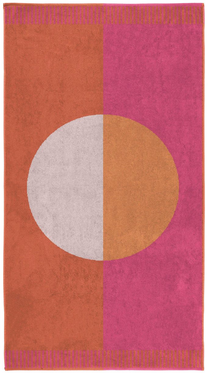 Seahorse Strandtuch Colorblock Circle, gewebte Ware (Packung, 1-St), 100x180, für Strand und Pool, Trendy summer design