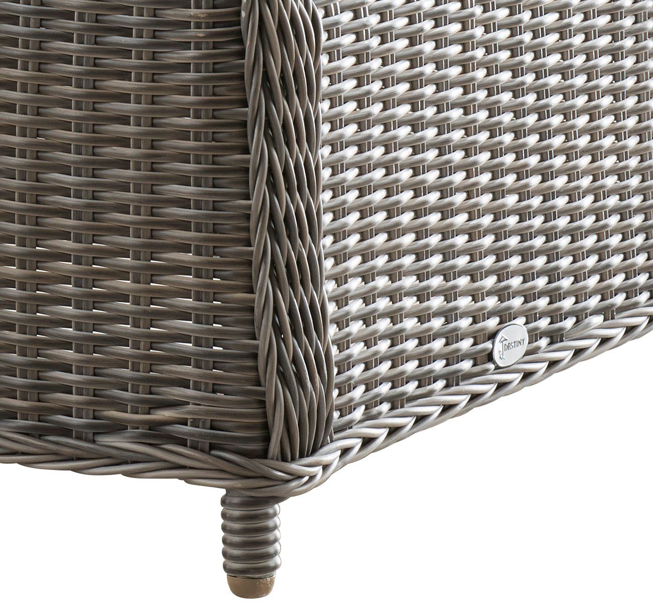 Destiny Fußhocker CASA, 66x58cm, Aluminium, Polyrattan, inkl. Auflagen