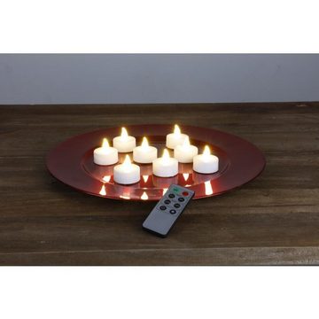 BURI Tafelkerze 24x LED Teelichter 8er Set Fernbedienung Elektrische Kerzen Tisch Deko