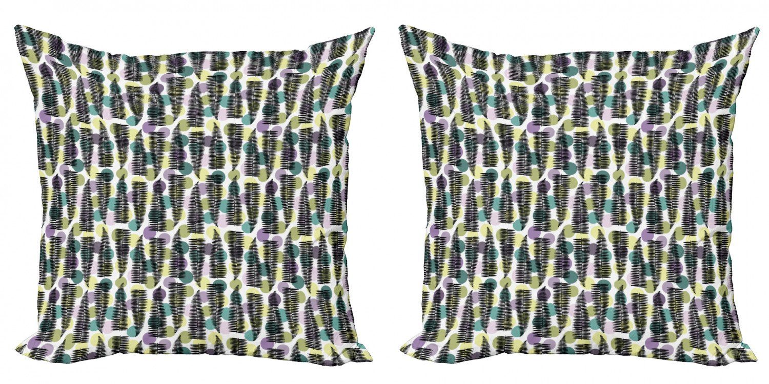 Digitaldruck, Accent (2 Doppelseitiger Abakuhaus Modern Zier Blätter Tupfen Stück), Kissenbezüge