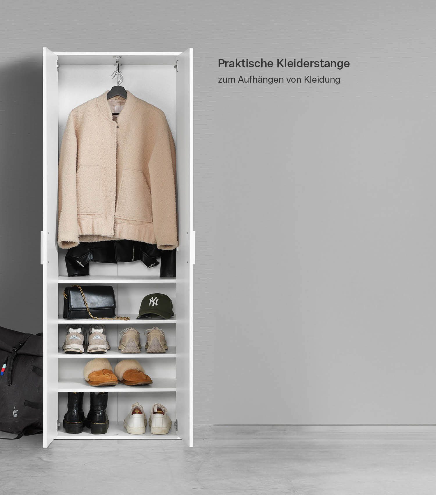 mokebo Garderobenschrank Der Lange Flurschrank Haushaltsschrank oder Mehrzw günstig online kaufen