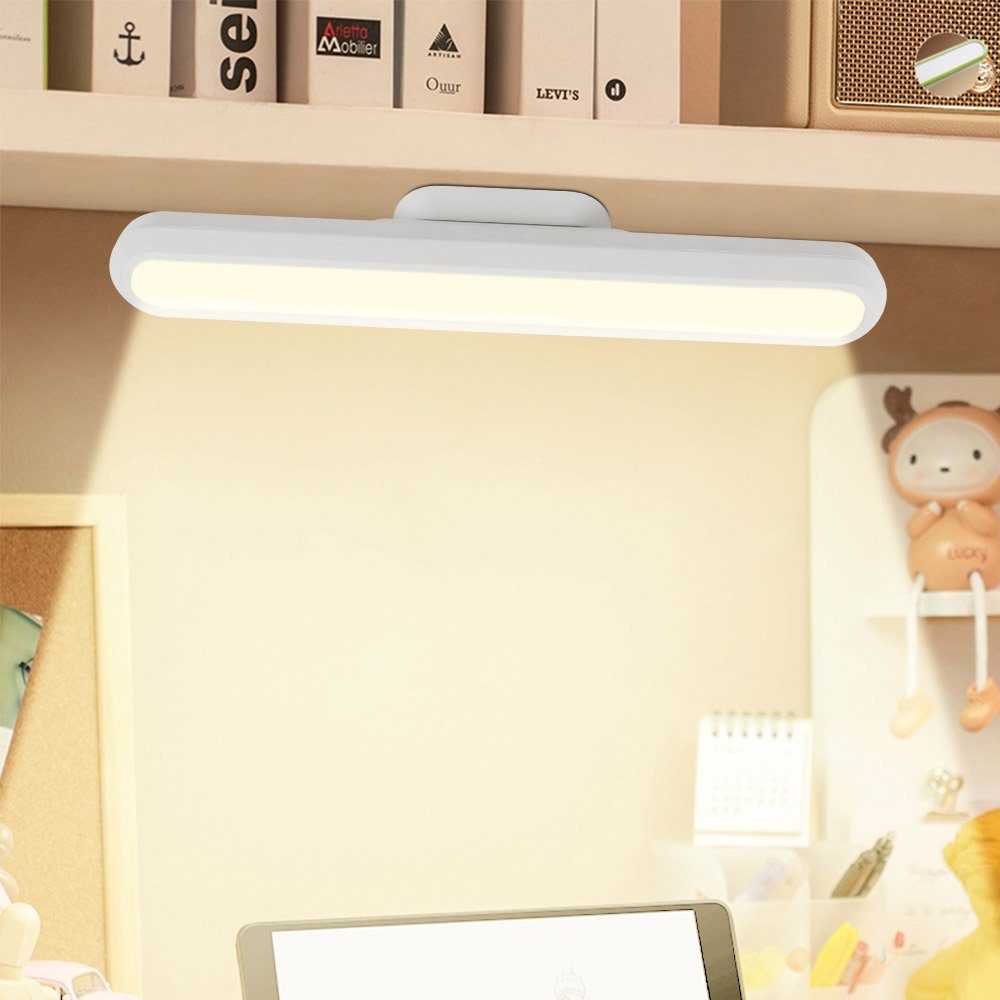 Sunicol LED Unterbauleuchte Schreibtischlampe Batteriebetrieben, Magnetisch Heim Küche für Dimmbar, Schrank Kaltweiß, Schlafzimmer Warmweiß, Buchlampen Beleuchtung, Naturweiß, Berührungssteuerung/Fernbedienung, montiert, Wiederaufladbar Büro Loft