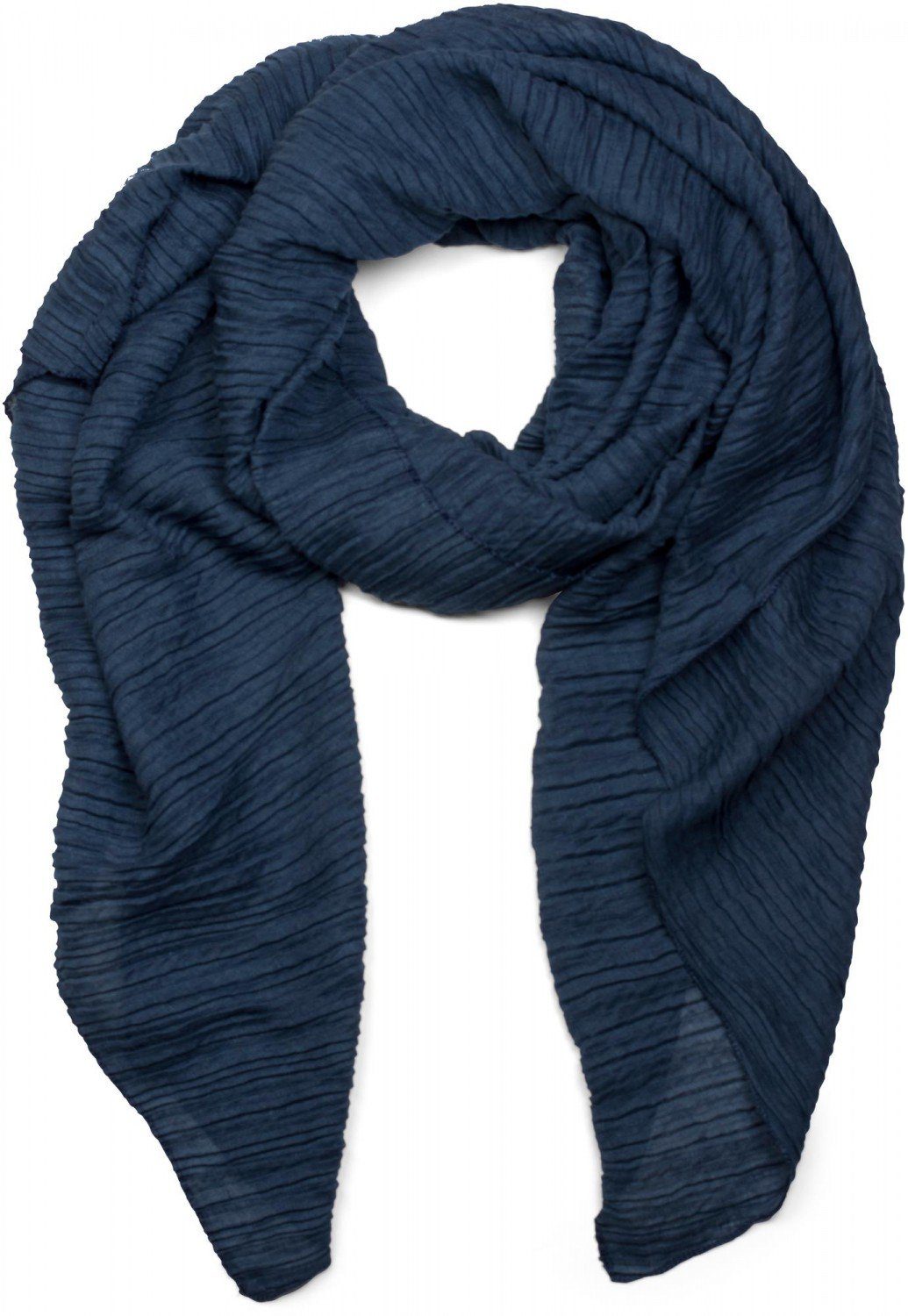 styleBREAKER Modeschal Gekreppter Unifarbener Schal, (1-St)