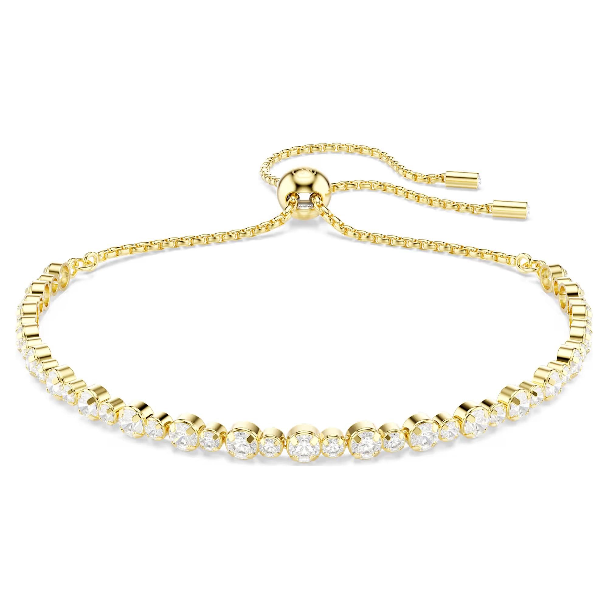 Swarovski Armband Swarovski Armband Matrix Tennis 5730709 Rundschliff, Gold plattiert (kein Set, 1-tlg., kein Set)