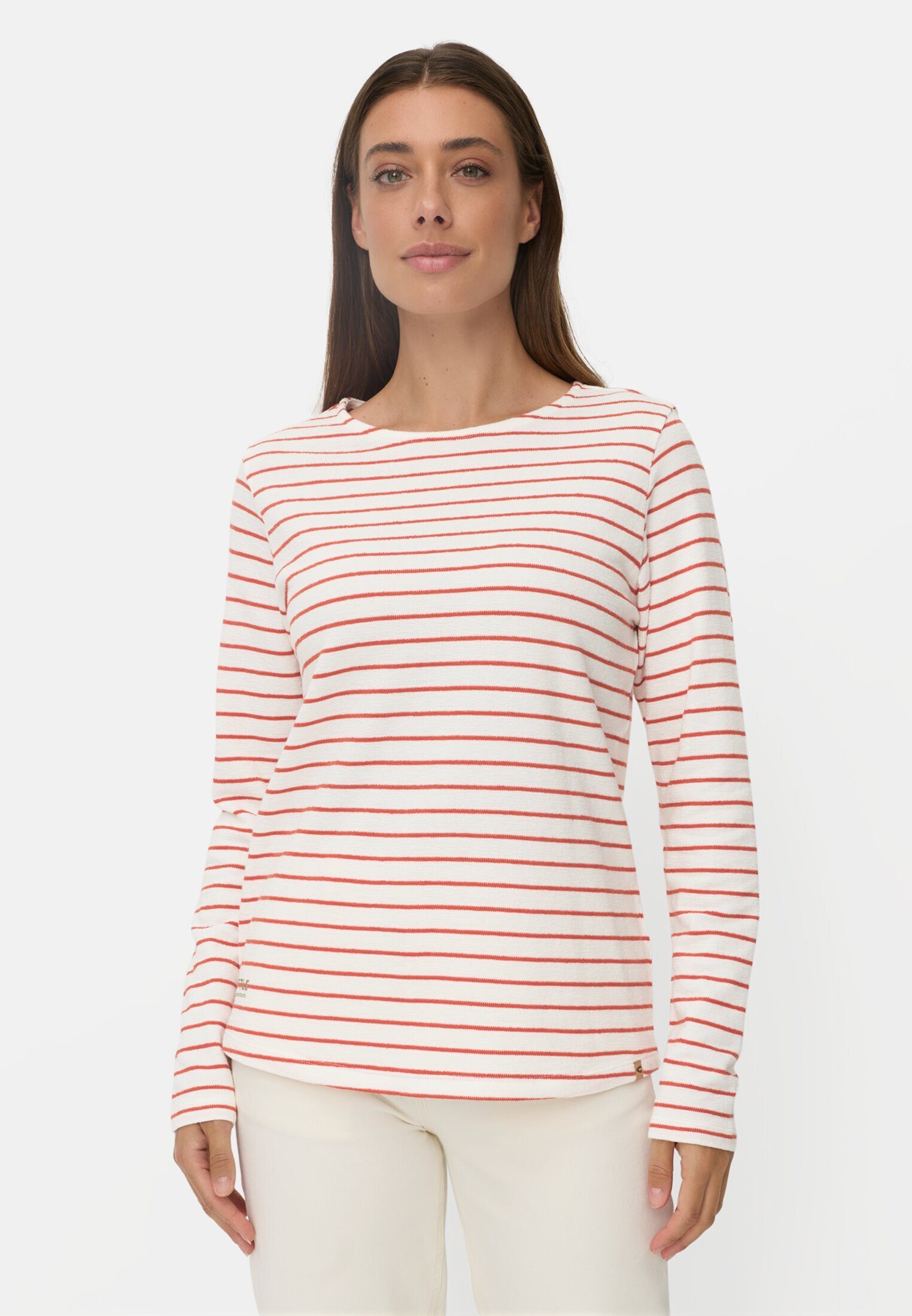 camel active Langarmshirt aus 100% Baumwolle Langarm