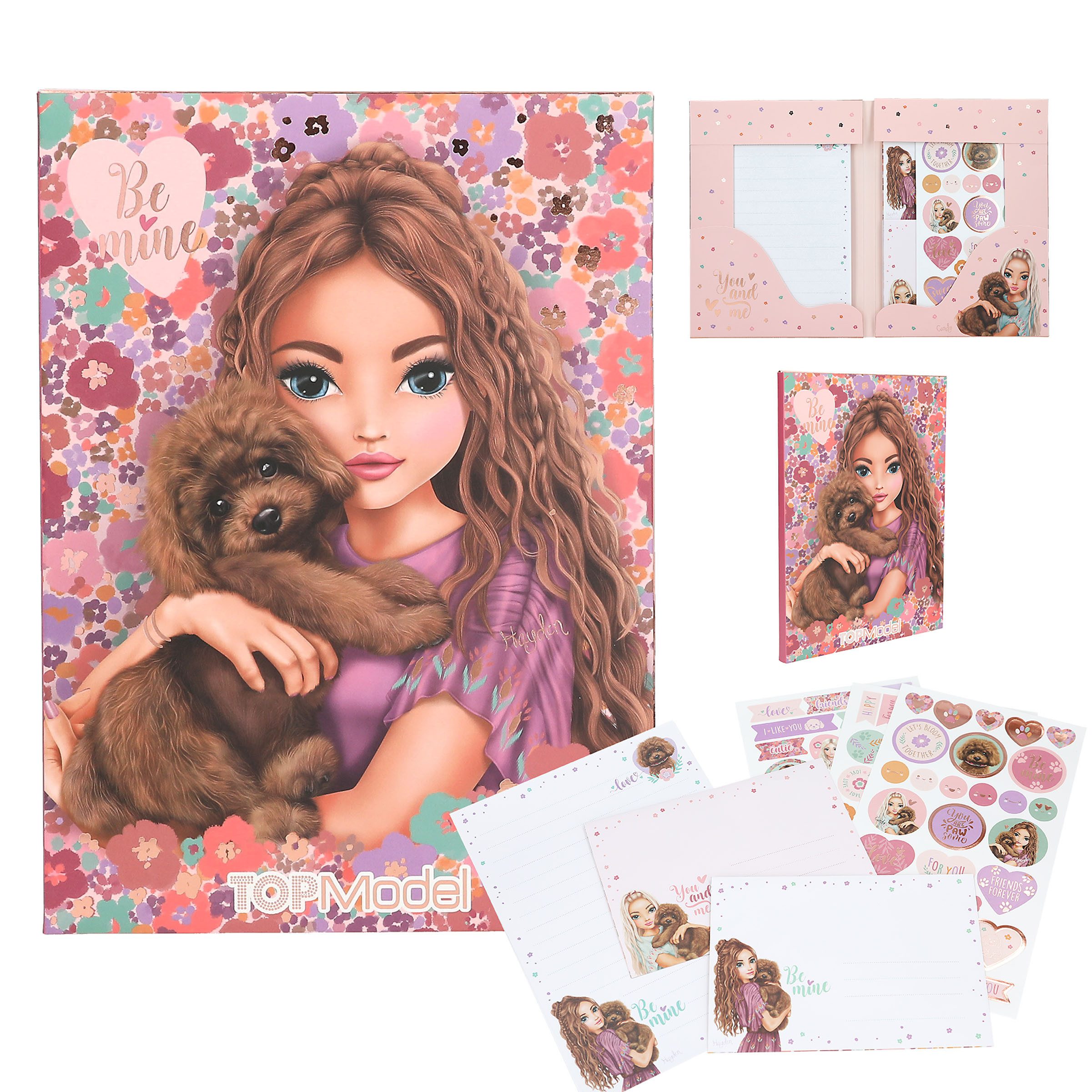 Depesche Briefpapier DEPESCHE TOPModel Briefpapier Set Floral 38 Teile