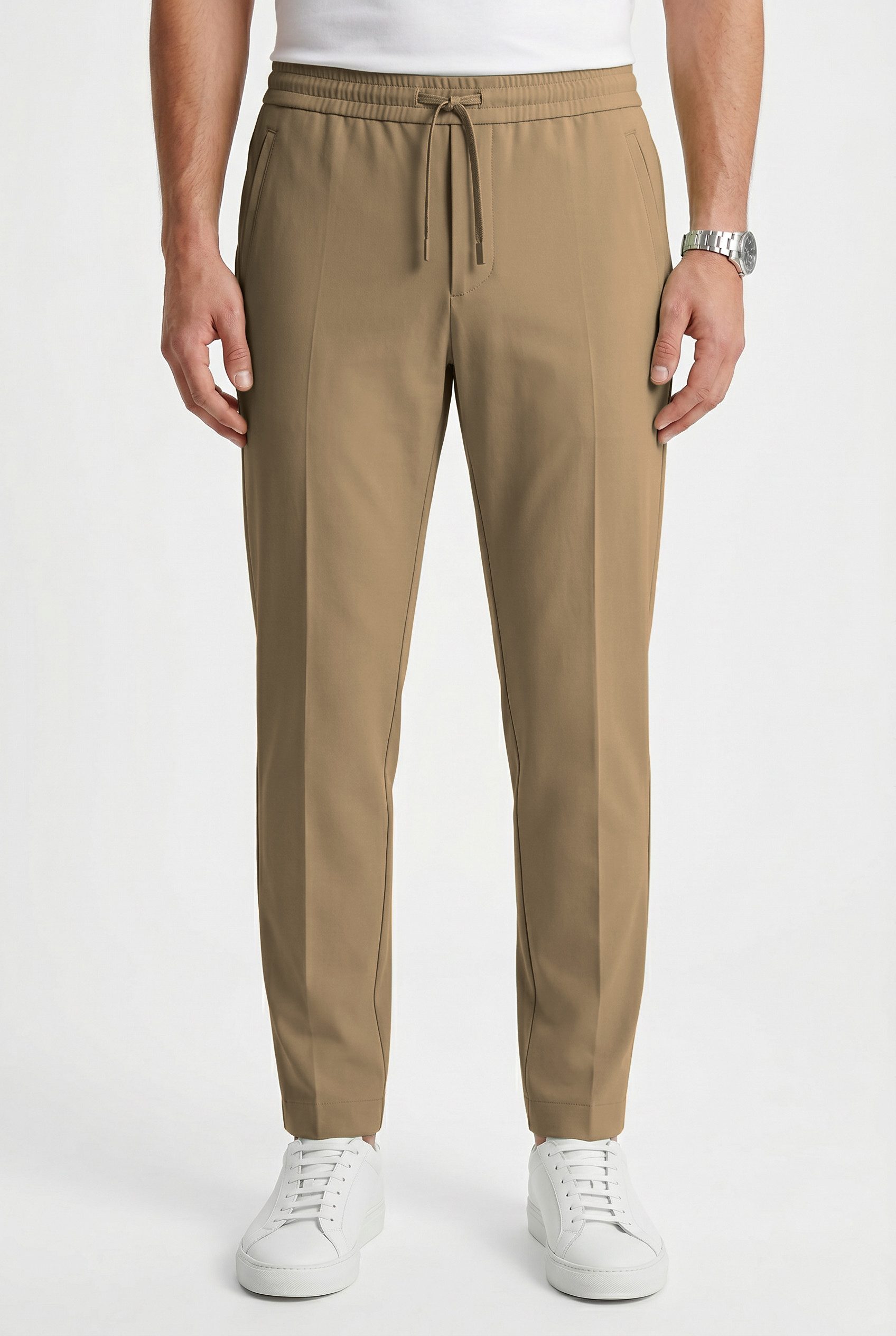 BOSS GREEN Stretch-Hose T Flex Tapered-fit Hose mit elastischem Bund und Kordelzug