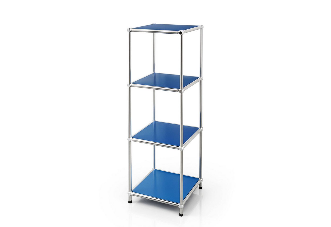 Floordirekt Standregal Concept Epure MK-005 Metallregal, B30 × T30 × H89 cm, diverse Farben, modular, Design Regal mit offenen Ablagen, verchromtes Metallgestell, zeitlos