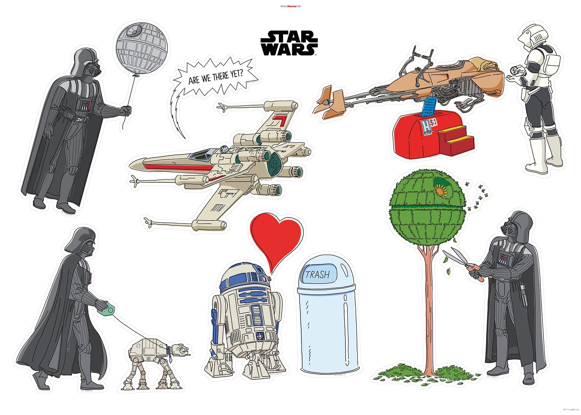 Komar Wandtattoo »Star Wars Treatment« (9 Stück), 100 x 70 cm-Otto