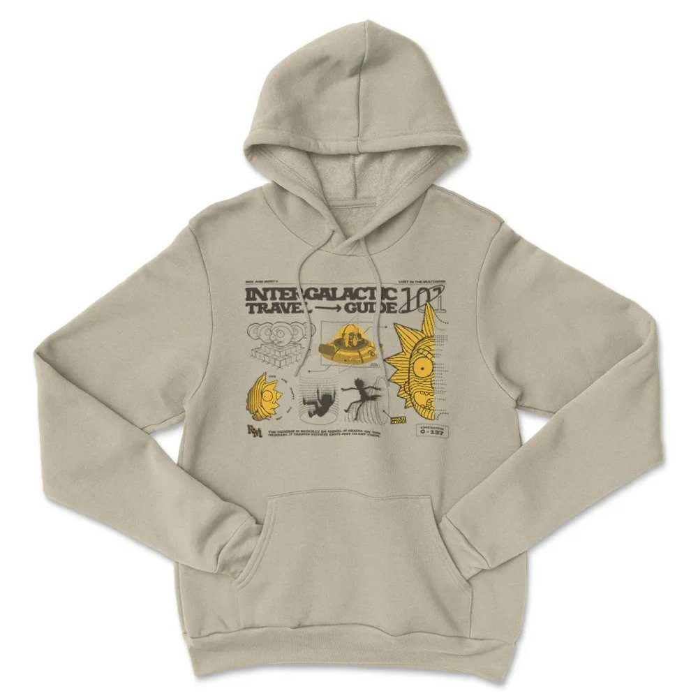 Rick and Morty Hoodie Intergalactic Travel Guide Hoodie