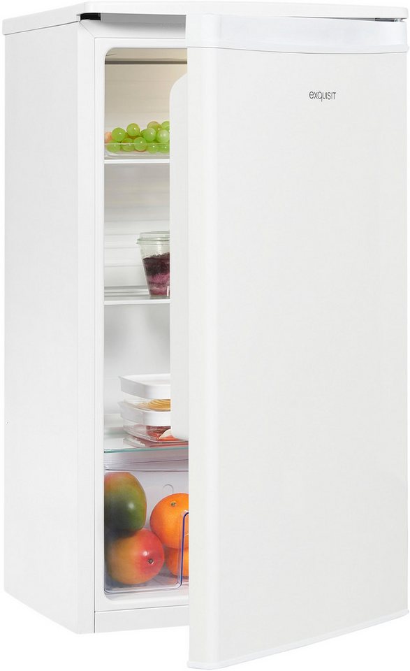 exquisit Vollraumkühlschrank KS85-V-0O91E weiss, 84,3 cm hoch, 45 cm breit, Perfekte Kühlung für Obst, Gemüse & Getränke – kompakt und vielseitig