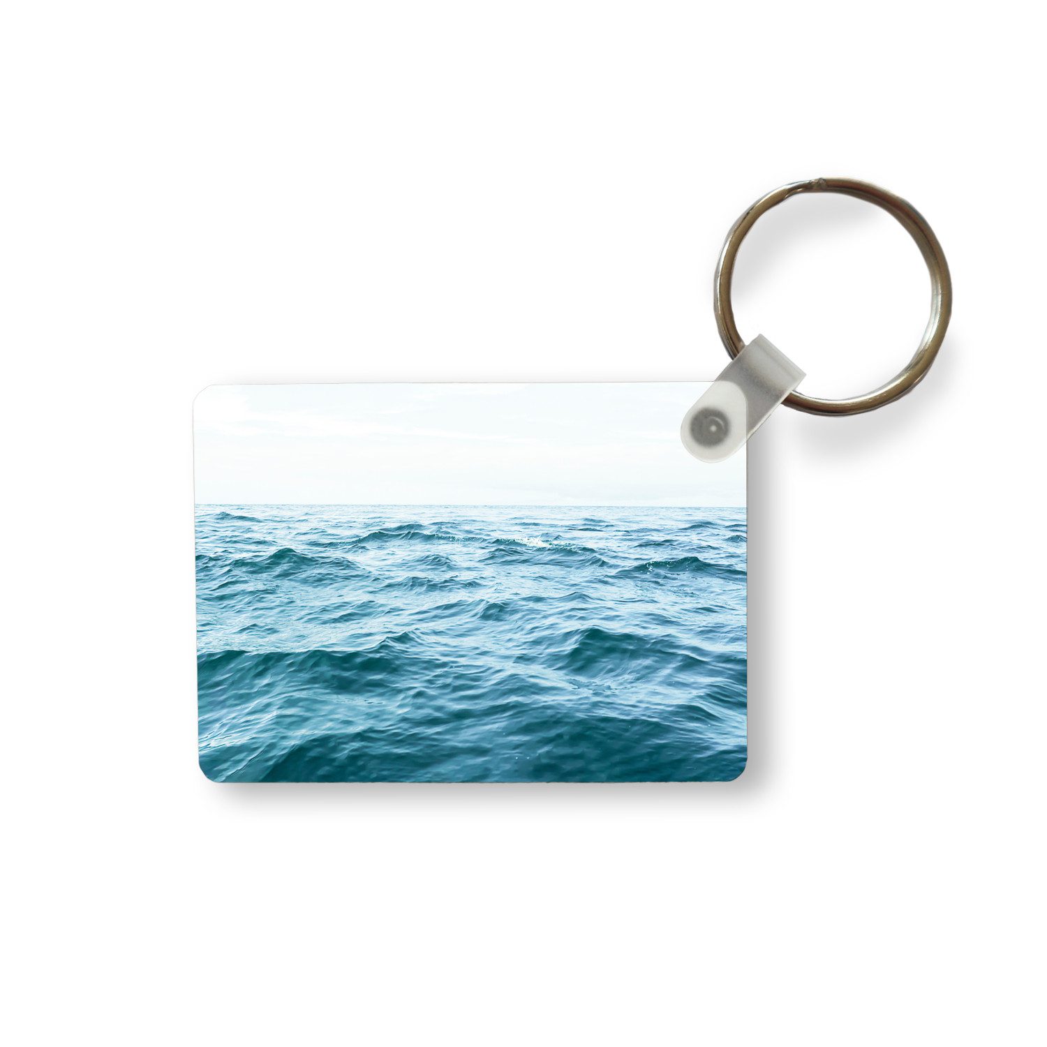 MuchoWow Schlüsselanhänger Meer - Wasser - Natur - Ozean, Rechteckig mit Schlüsselring, Geschenk, Accessoire, 6x4 cm