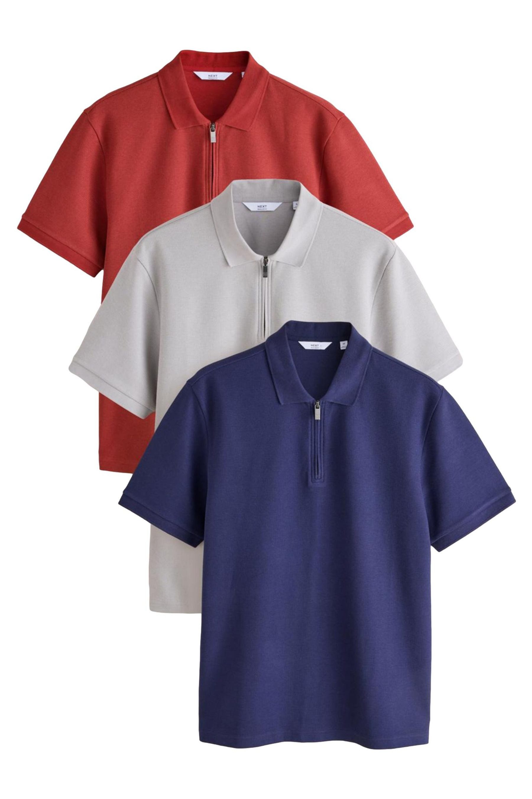 Poloshirt Elegantes strukturiertes Polohemd im Regular Fit