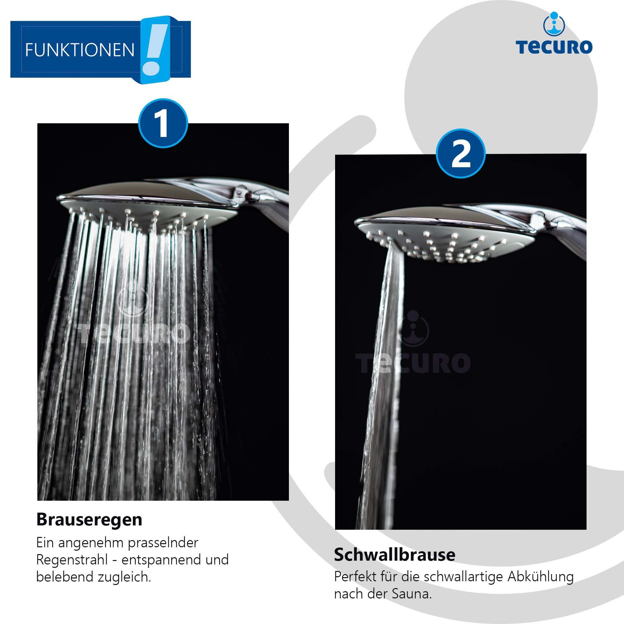 tecuro Brausegarnitur Brauseset ew-120R - mit 2 Funktionen, Brauseschlauch 160 cm