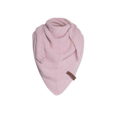 Knit Factory Schal Coco Dreiecksschals 140x60 cm Glatt Rosa, (1-St), Schal Strickschal Umhängetuch Tuch Strickware