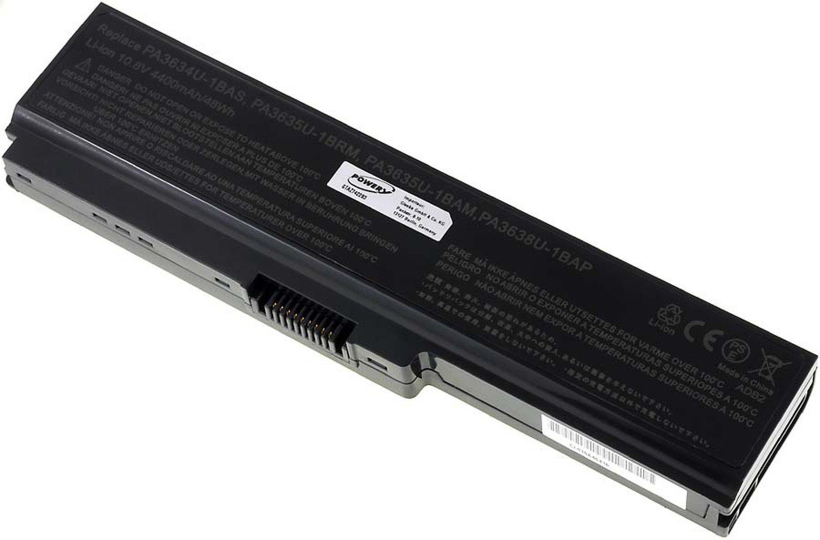 Serie Laptop-Akku C650 für mAh 4400 V) Satellite (10.8 Standardakku Akku Powery Toshiba