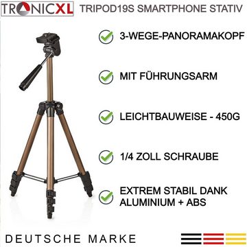 TronicXL Tripod für Smartphone iphone Stativ Kamerastativ Halterung mit Adapter Smartphone-Halterung