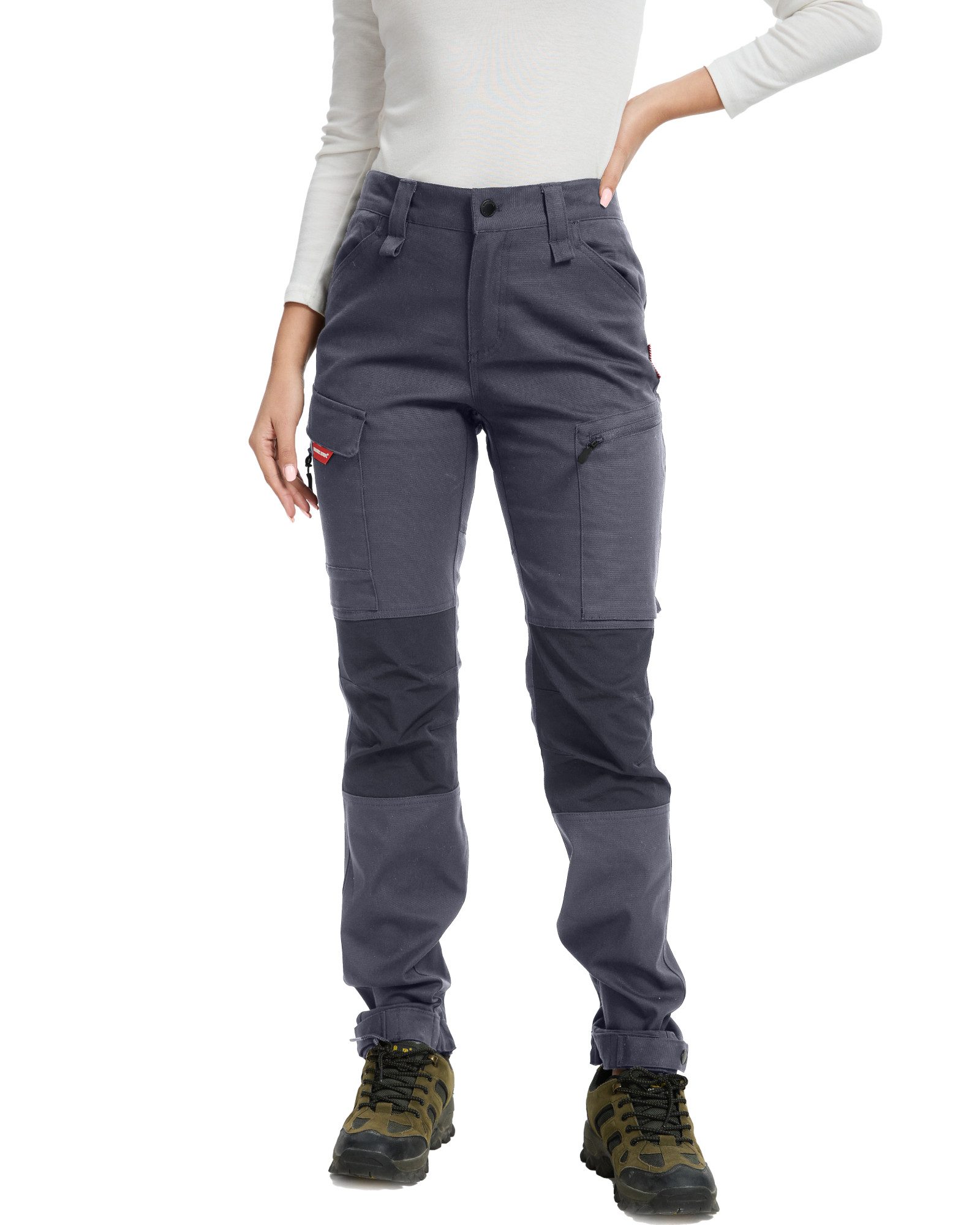 WORK IDEA Trekkinghose Damen Sommer Stretch-Slim Fit wasserabweisend Wanderhose, Arbeitshose (1-tlg) geeignet für Outdoor-Aktivitäten, S-5XL