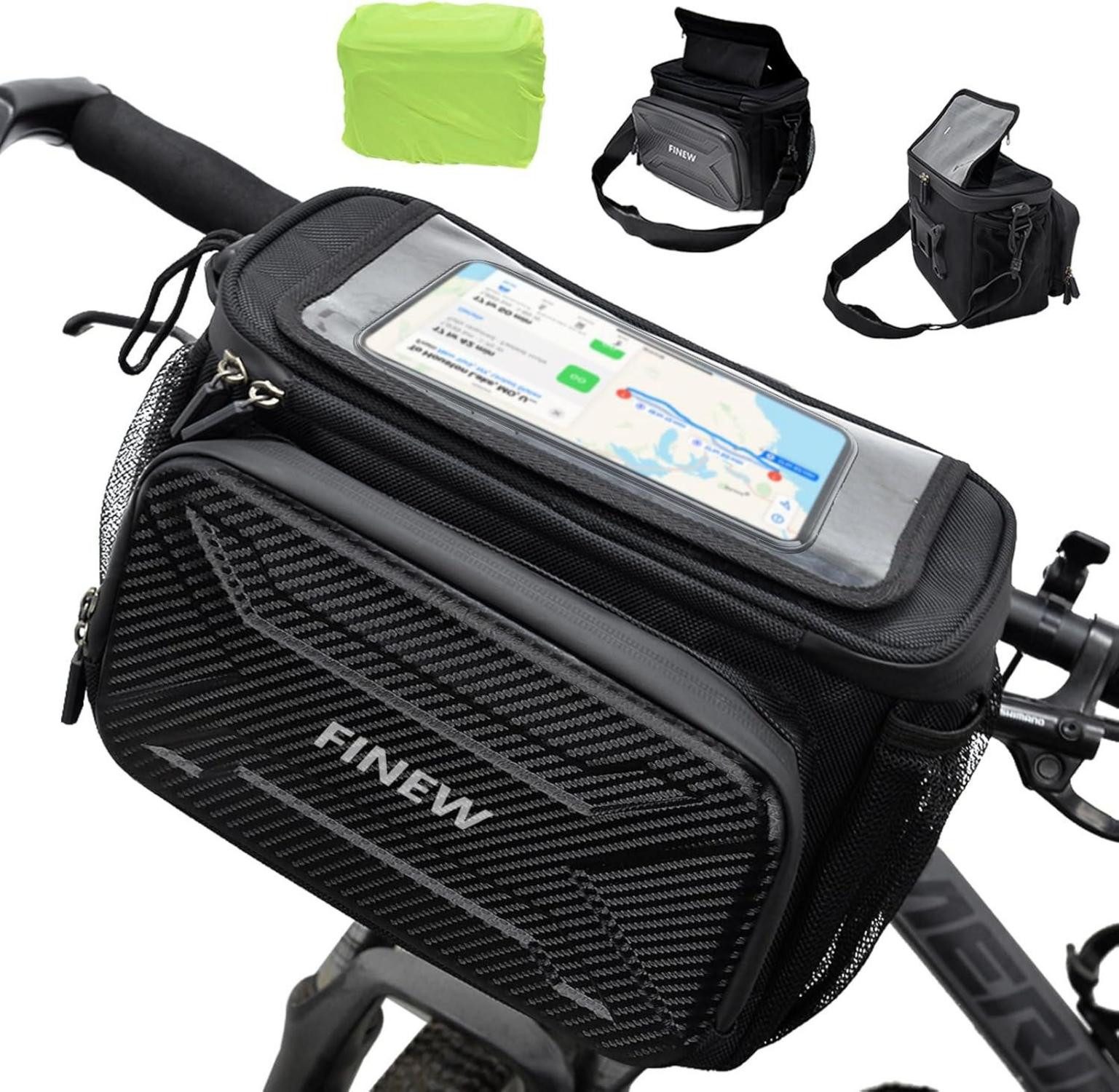 Fahrradständer Lenkertasche Fahrrad mit Lenkeradapter E Bike 6L Vorne wasserdicht