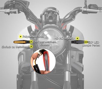 Bifurcation Rutscher-Leuchte Superheller 4-teiliger Motorrad-Blinker (1-St)