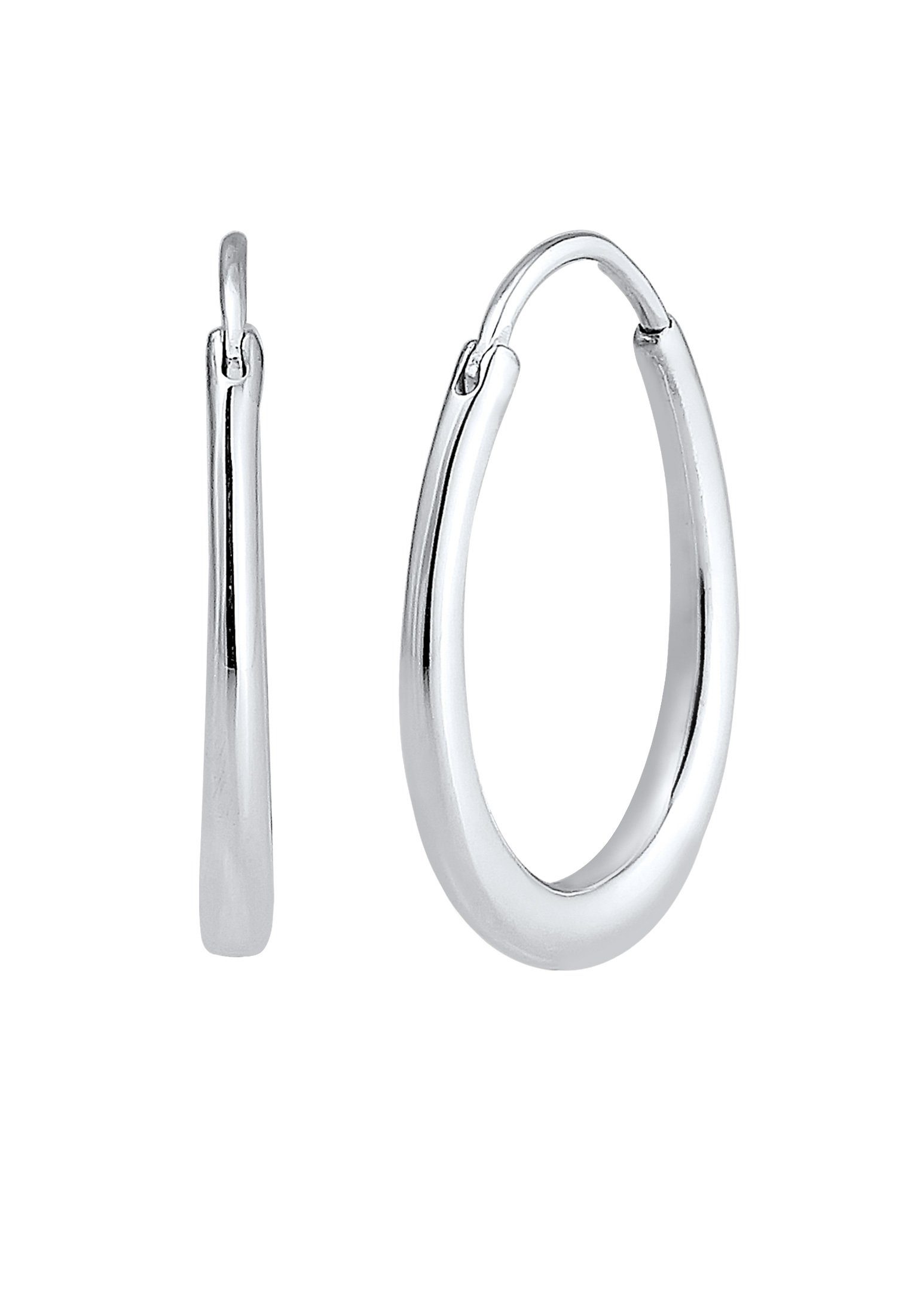 Elli Paar Creolen Creolen Oval 925 Sterling Silber