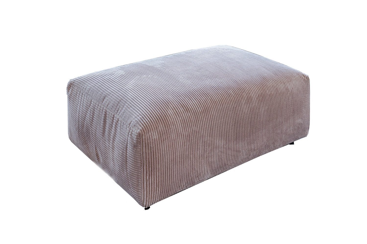 KAWOLA Polsterhocker MIA Sitzelement Cord – Modul für Sofa – moderne Lounge, Ideal kombinierbar mit Lehnenmodulen – weicher Cord & hoher Komfort